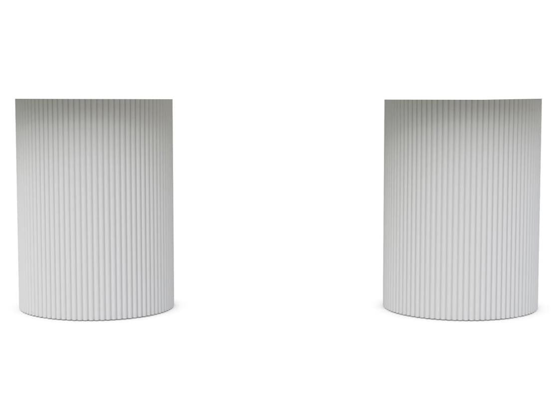 Azzurro Living Palma Matte White Aluminum Dining Table Base