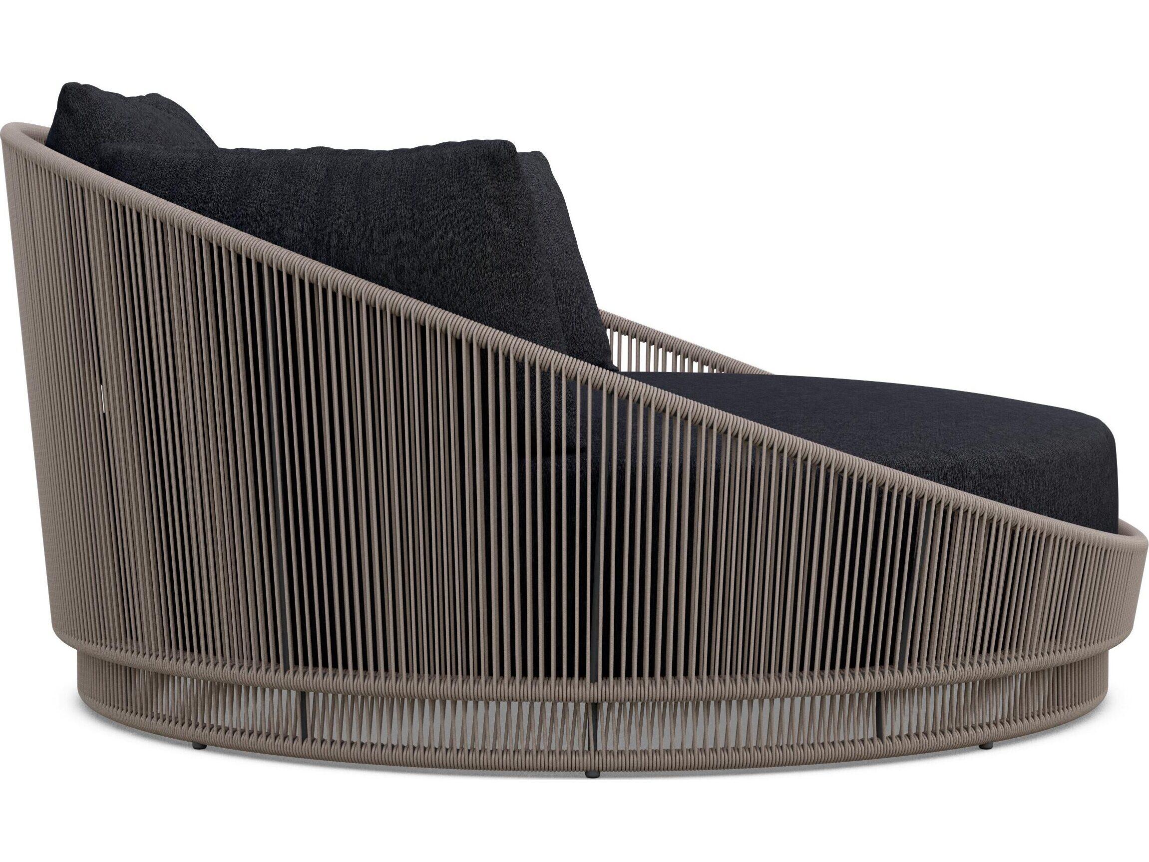 Azzurro Living Palma Mocha All-Weather Rope Day Bed with Midnight Cushion