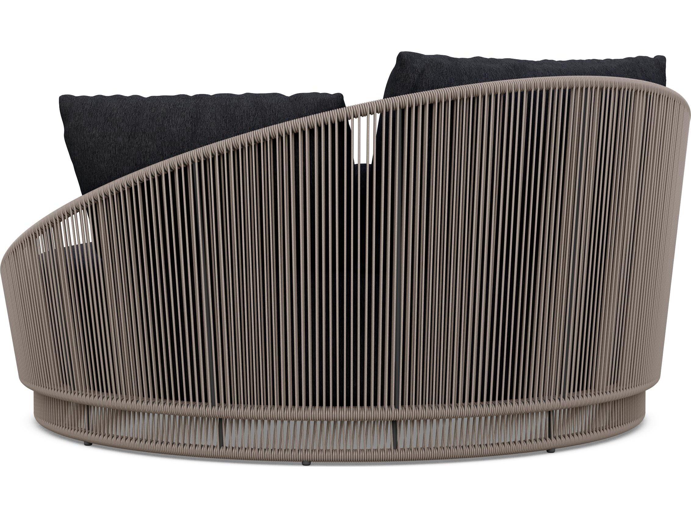 Azzurro Living Palma Mocha All-Weather Rope Day Bed with Midnight Cushion