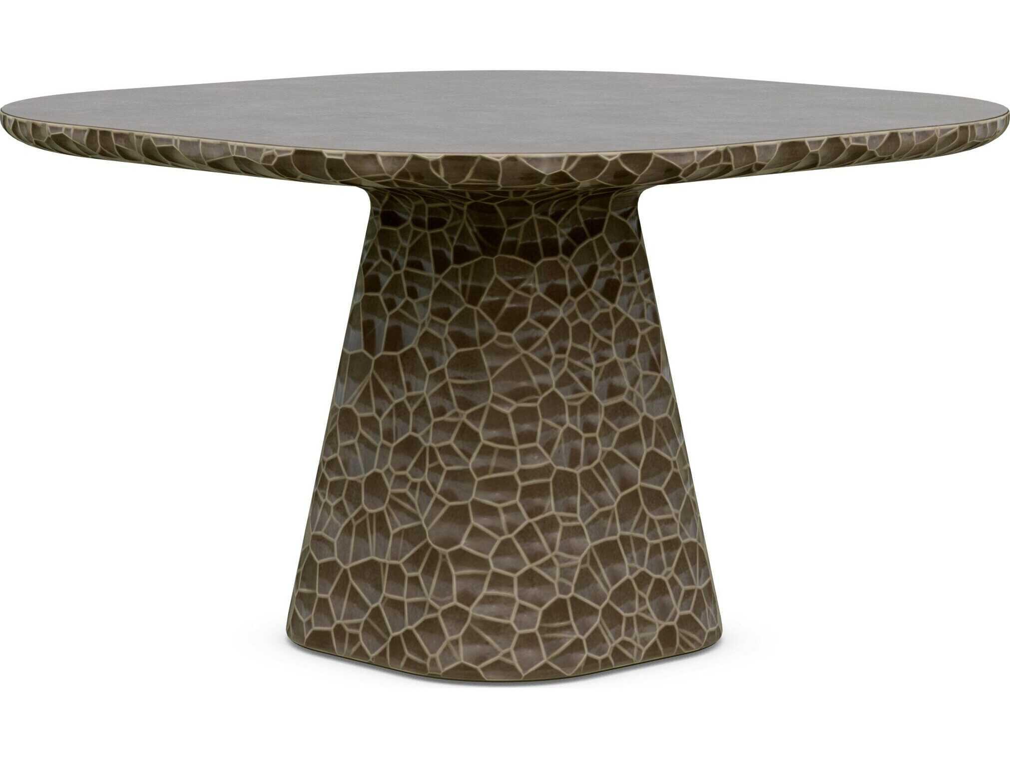 Azzurro Living Panama Umber Concrete Square Dining Table