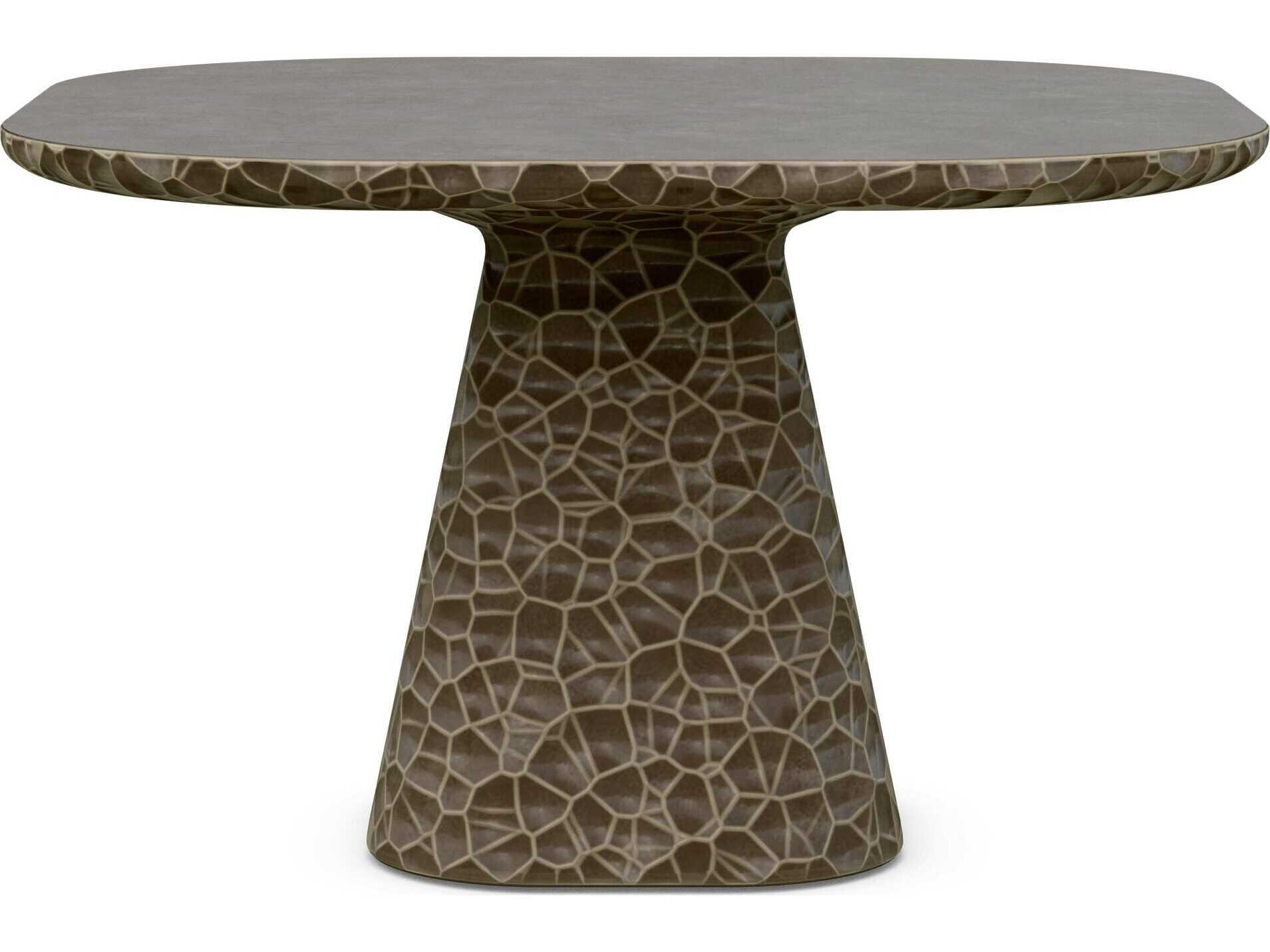Azzurro Living Panama Umber Concrete Square Dining Table
