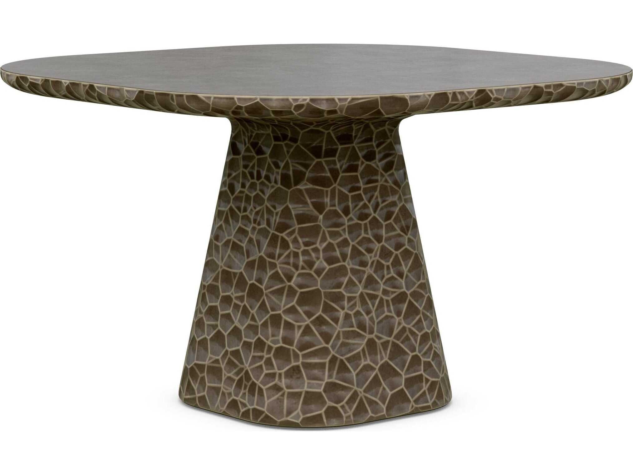 Azzurro Living Panama Umber Concrete Square Dining Table