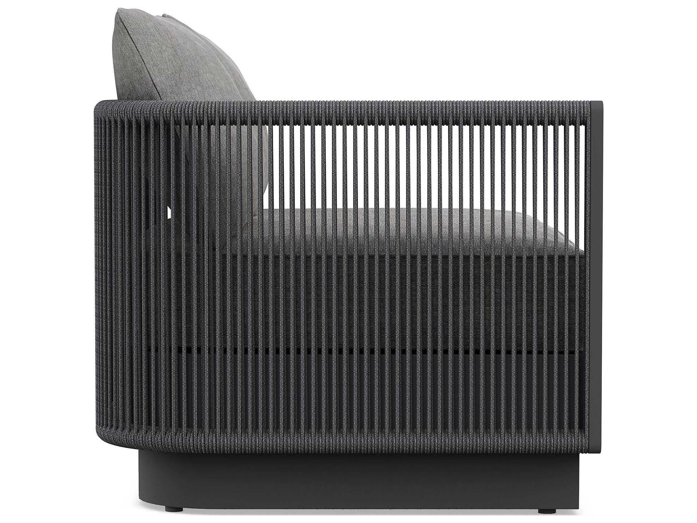 Azzurro Living Porto Ash All-Weather Rope Right Arm Outdoor Sofa with Fog Cushion