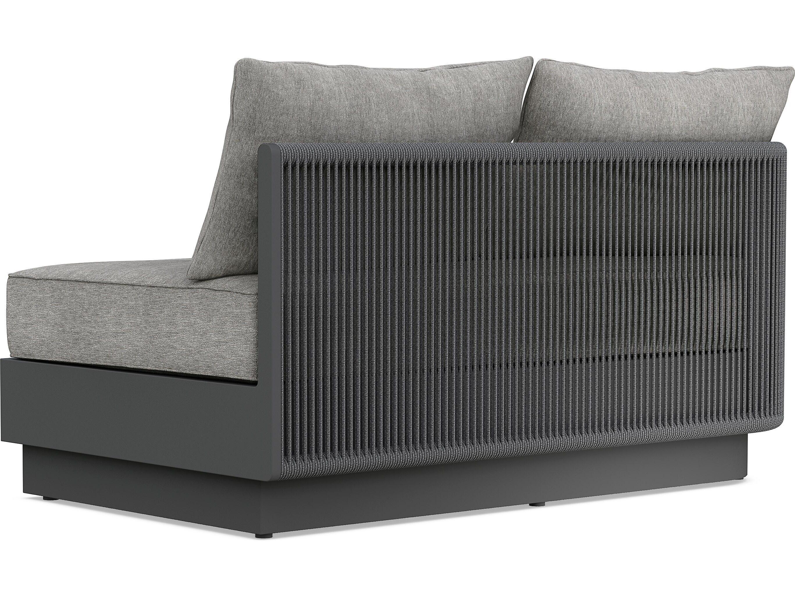 Azzurro Living Porto Ash All-Weather Rope Right Arm Outdoor Sofa with Fog Cushion