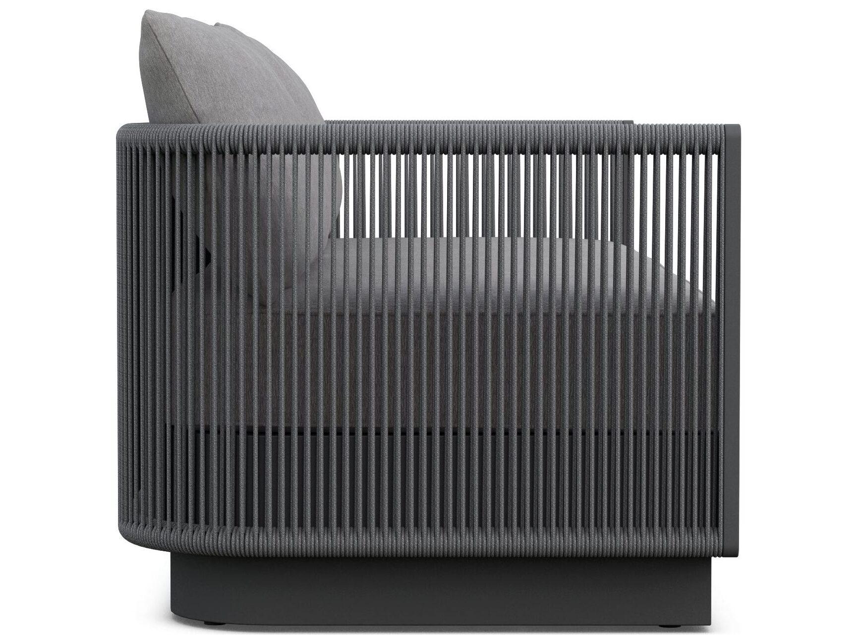 Azzurro Living Porto Ash All-Weather Rope Outdoor Patio Sofa with Fog Cushion