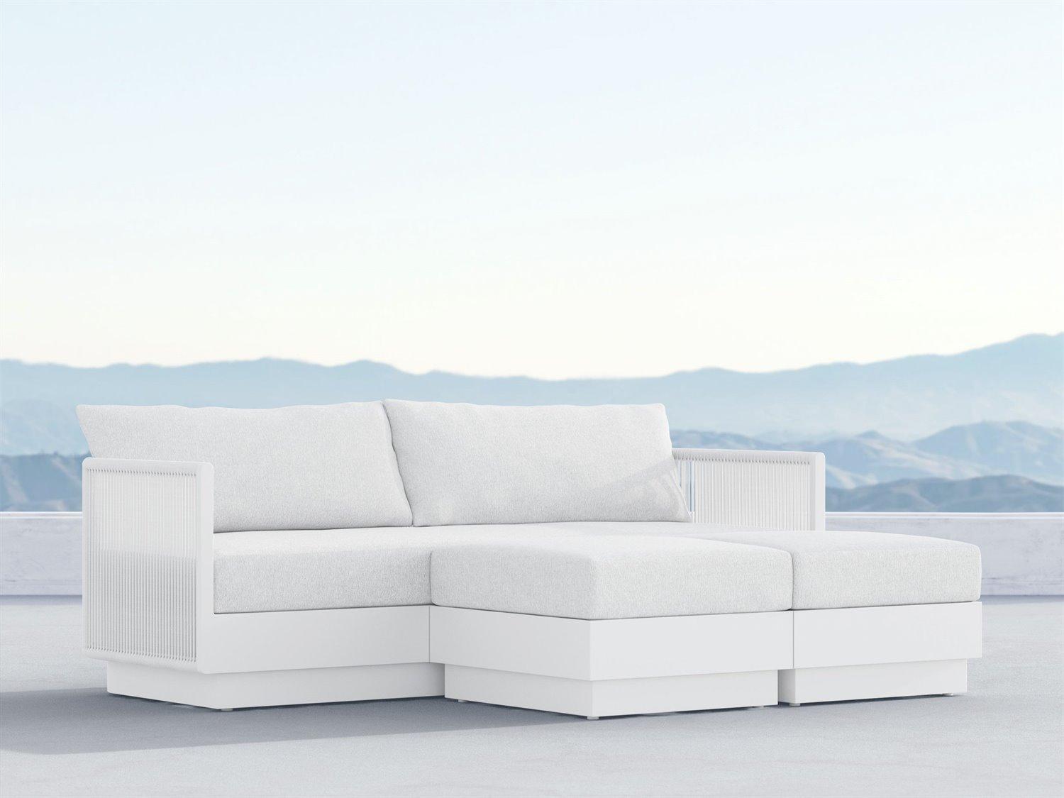 Azzurro Living Porto Pearl Gray All-Weather Rope Outdoor Patio Lounge Set