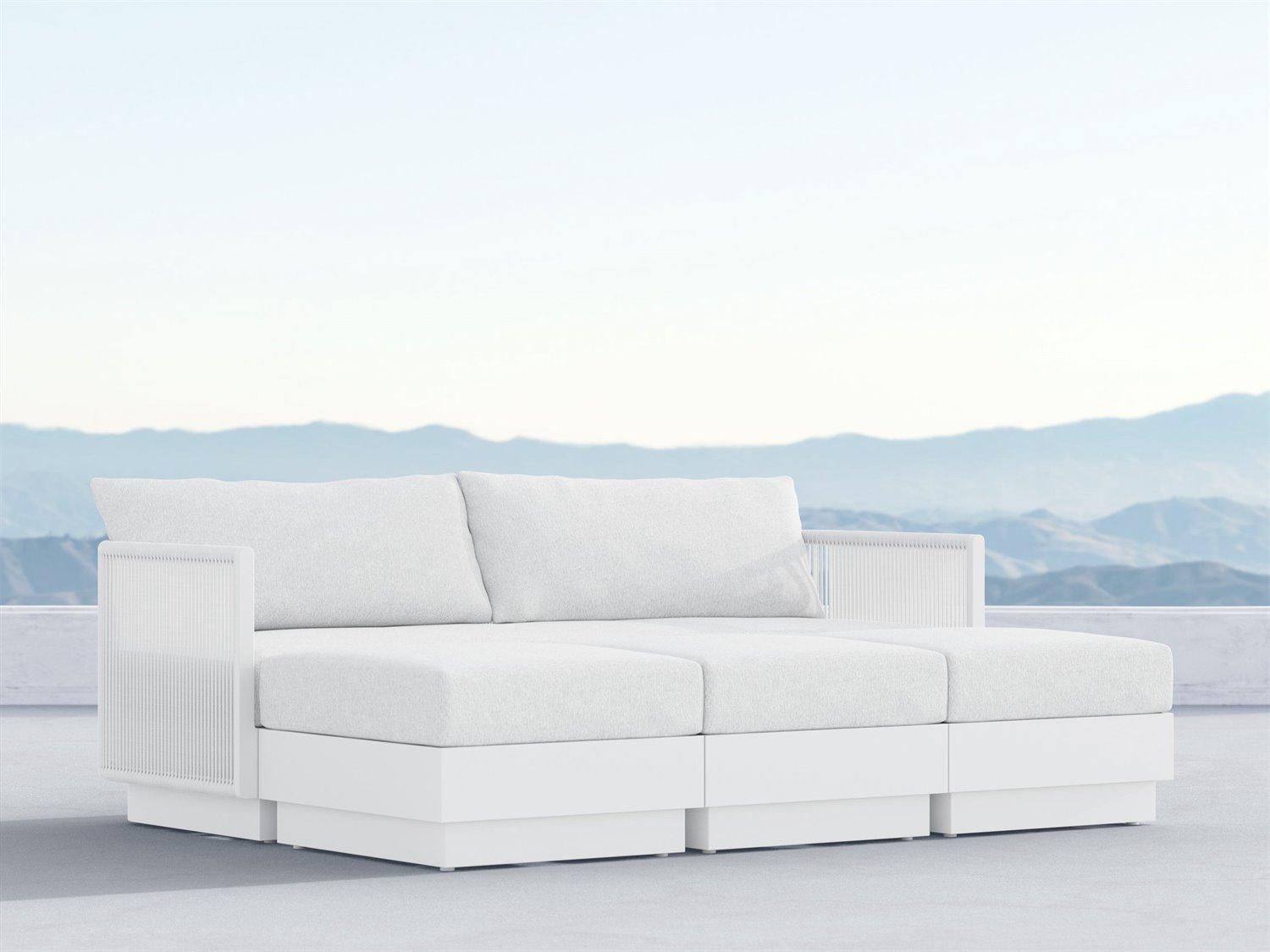 Azzurro Living Porto Pearl Gray All-Weather Rope Patio Lounge Set