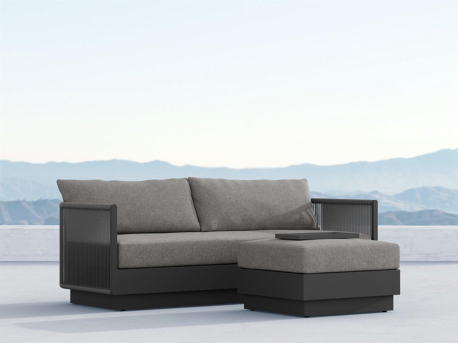 Azzurro Living Porto Matte Charcoal All-Weather Rope Outdoor Lounge Set