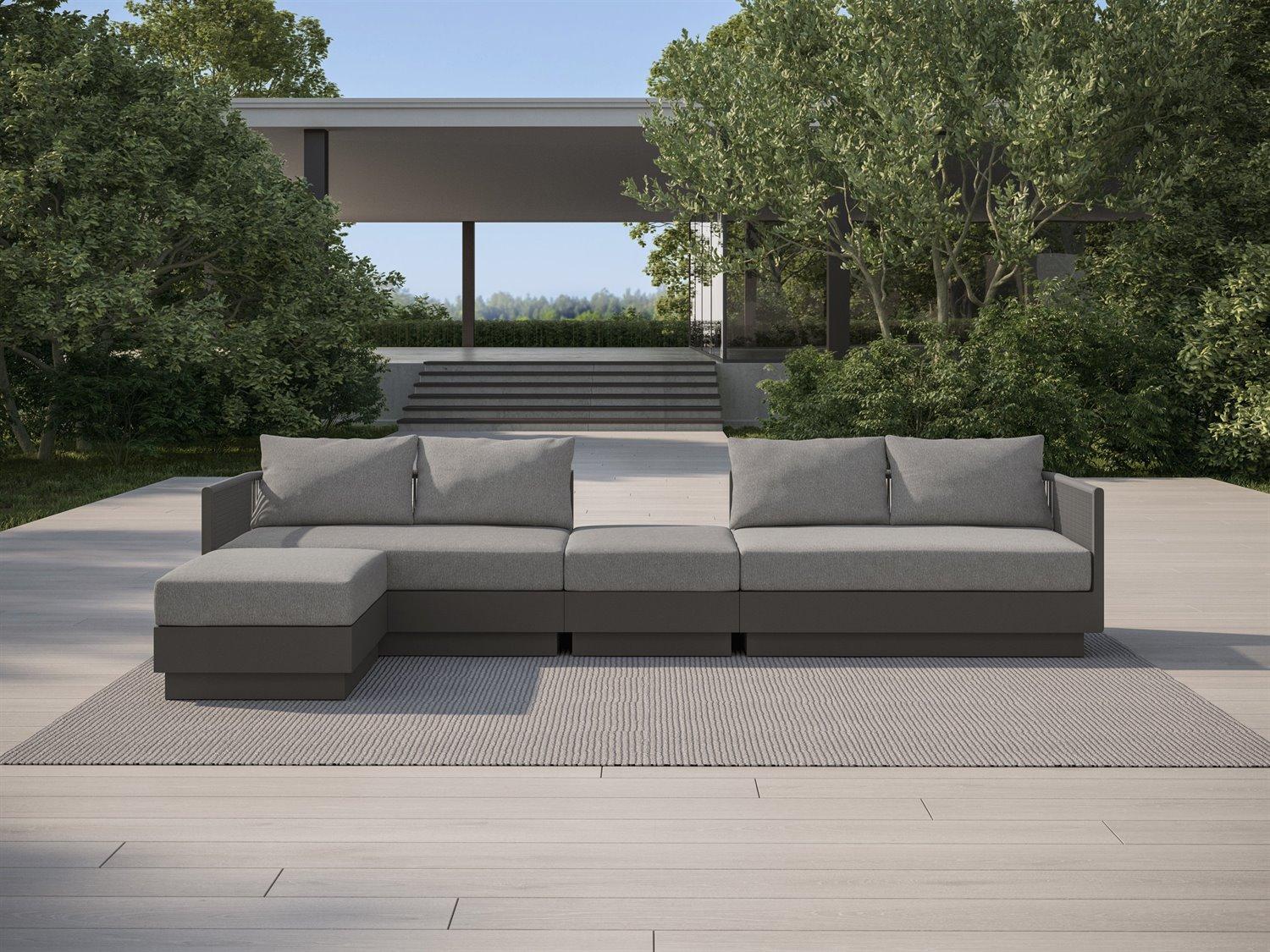 Azzurro Living Porto Ash All-Weather Rope Sectional Outdoor Lounge Set
