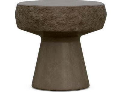 Azzurro Living Pensacola Umber Concrete Round End Table