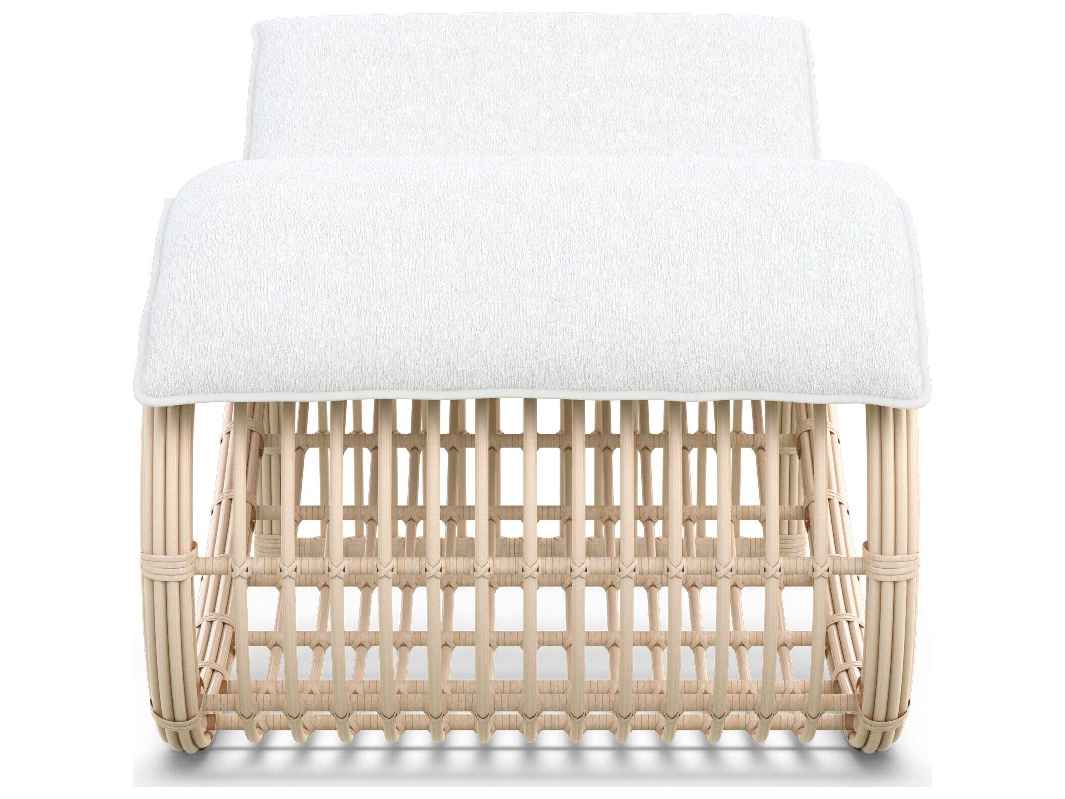 Azzurro Living Paloma Almond All-Weather Wicker Outdoor Chaise Lounge Chair