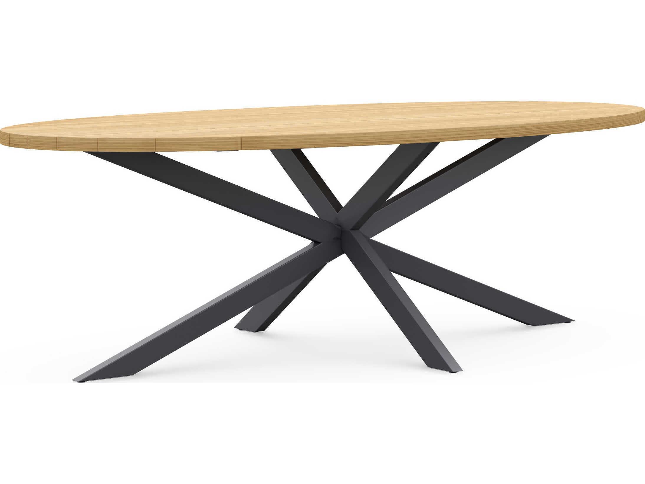 Azzurro Living Sicily Ellipse Wood Oval Dining Table