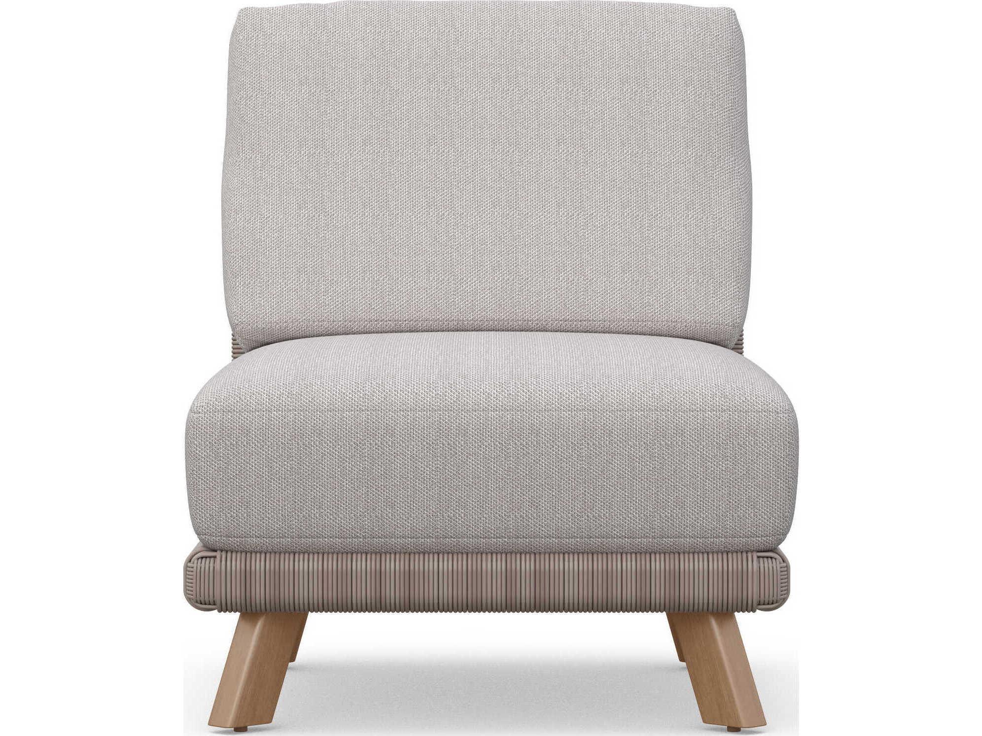 Azzurro Living Sicily Aluminum Cushion Modular Armless Lounge Chair