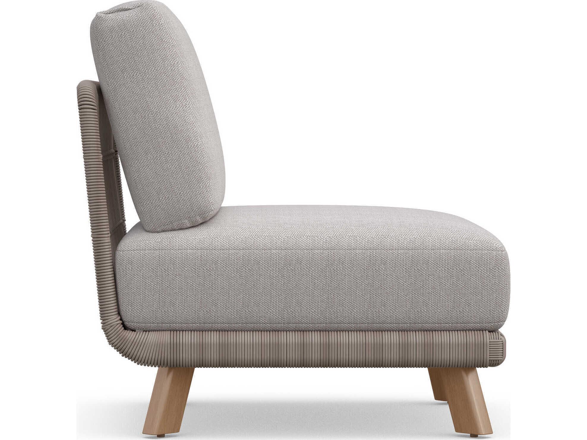 Azzurro Living Sicily Aluminum Cushion Modular Armless Lounge Chair