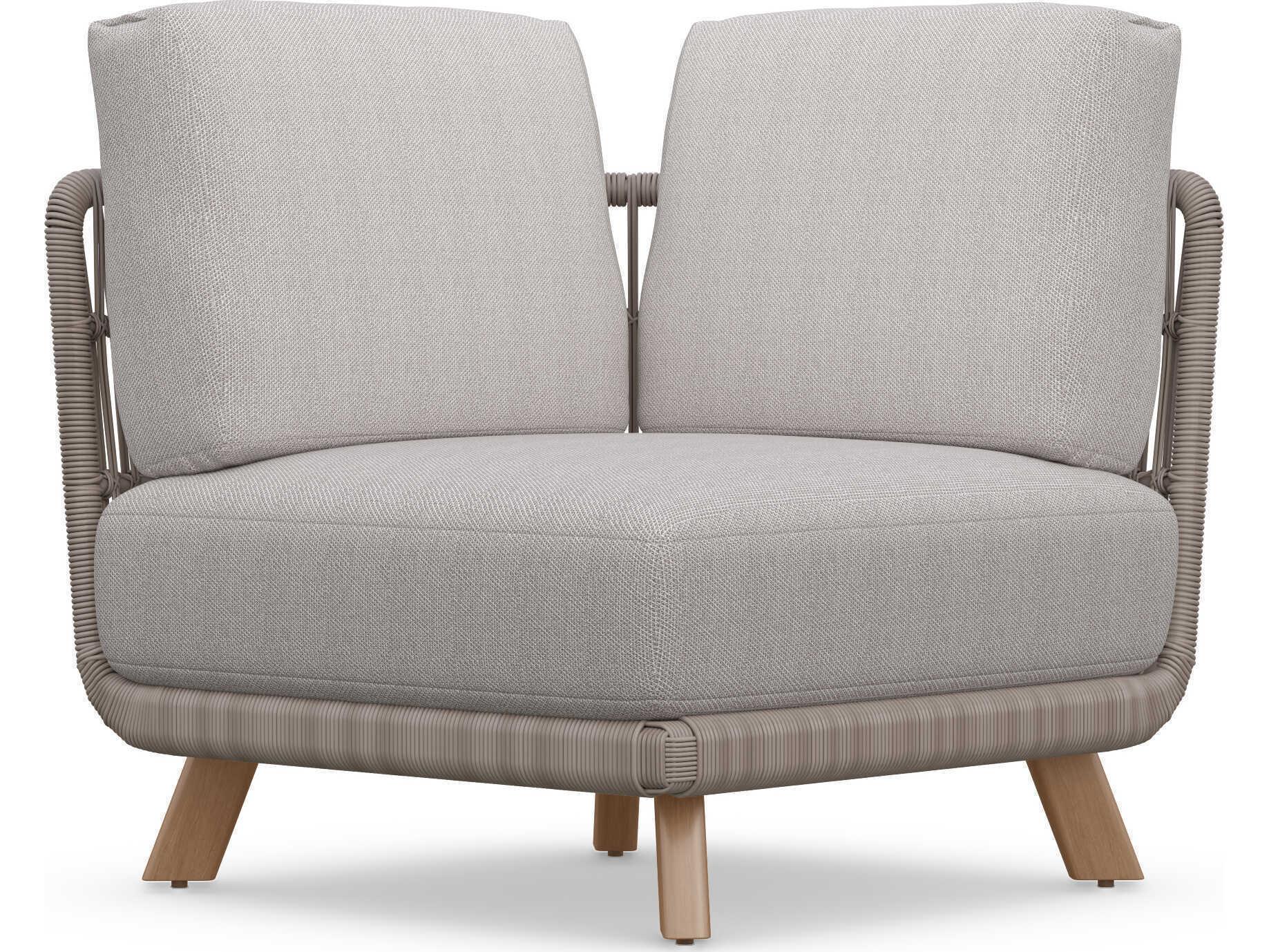 Azzurro Living Sicily Aluminum Wedge Modular Cushion Lounge Chair