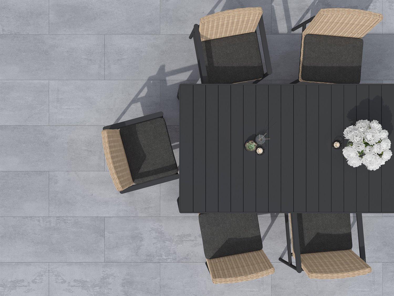 Azzurro Living Terra Natural All-Weather Wicker Outdoor Dining Set