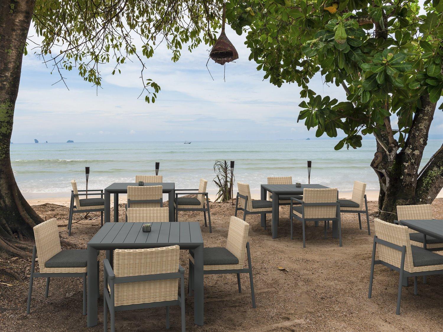 Azzurro Living Terra Natural All-Weather Wicker Patio Dining Set