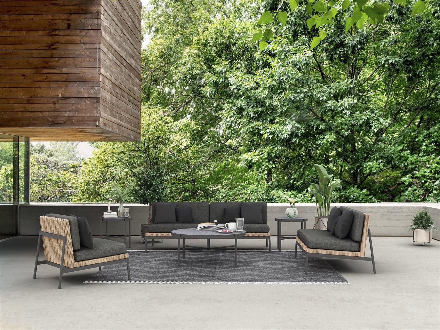 Azzurro Living Terra Natural All-Weather Wicker Outdoor Lounge Set