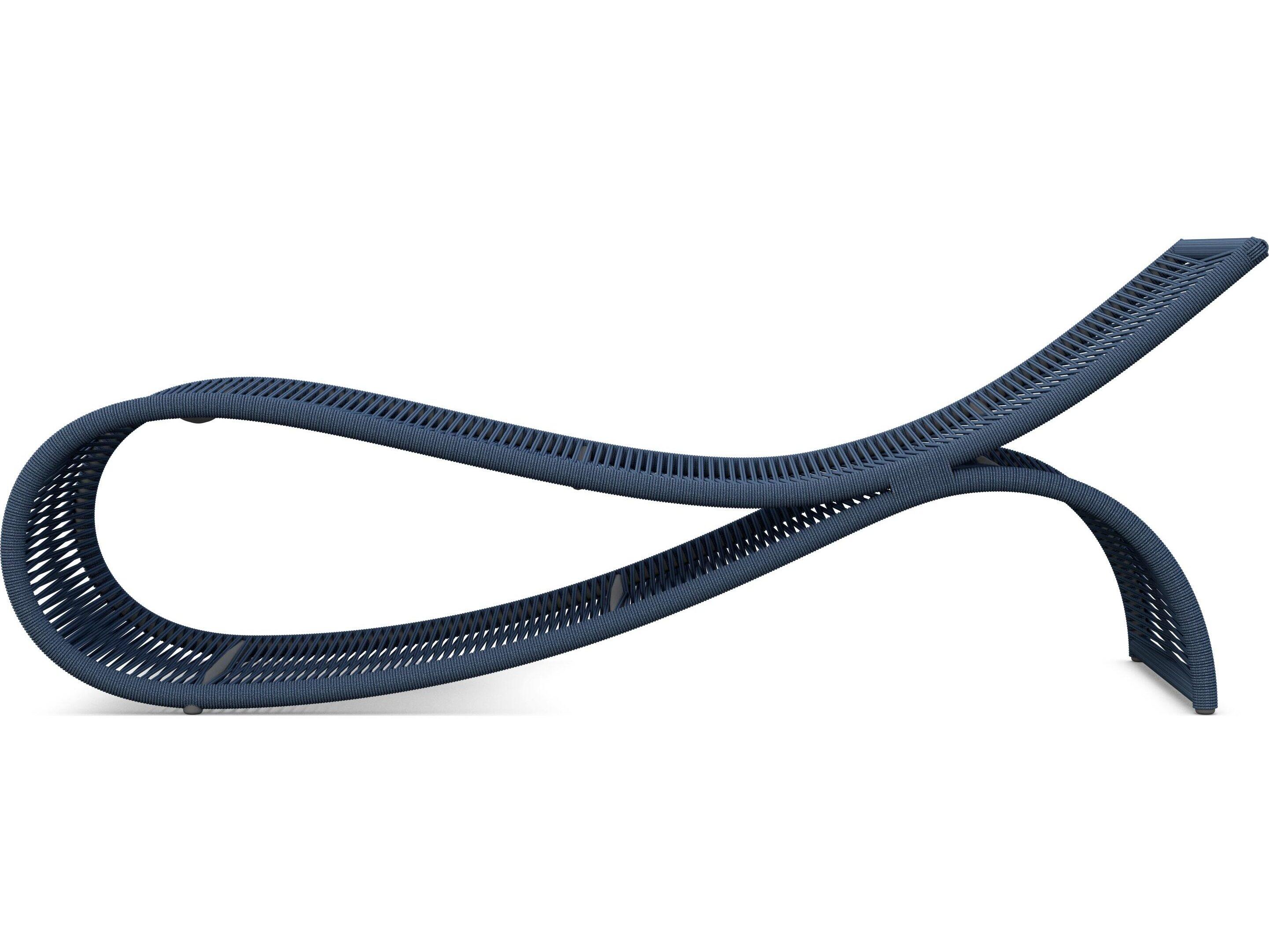 Azzurro Living Wave Deep Royal All-Weather Rope Outdoor Chaise Lounge