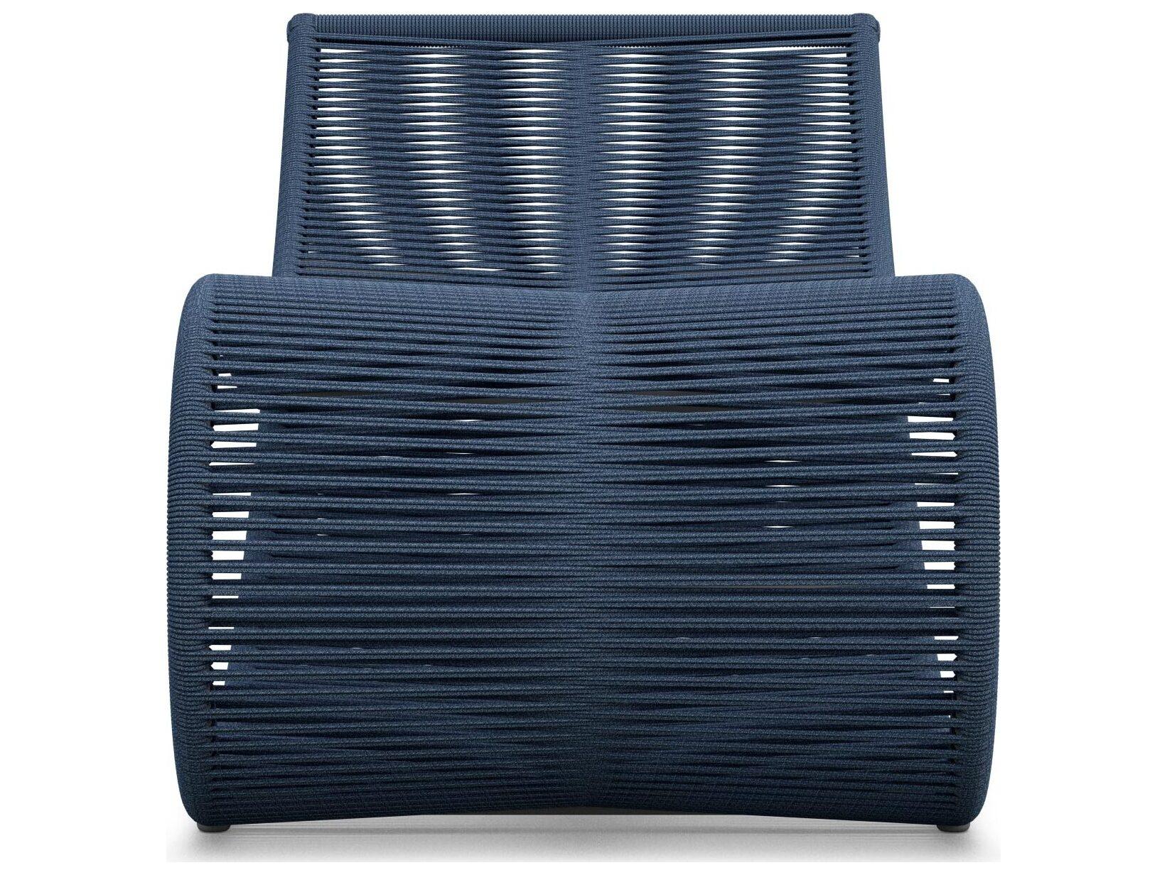 Azzurro Living Wave Deep Royal All-Weather Rope Outdoor Chaise Lounge