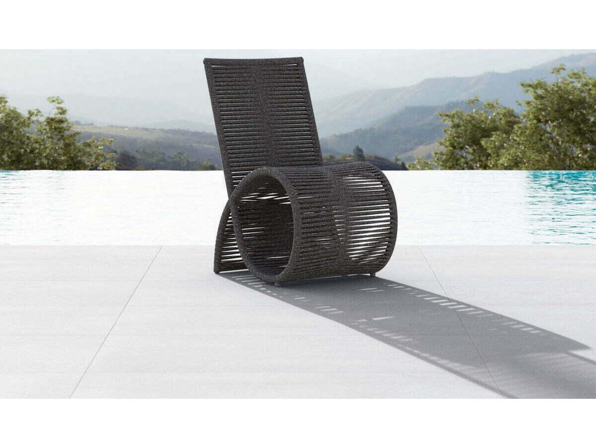 Azzurro Living Wave Aluminum Rope Dining Chair Set of 2