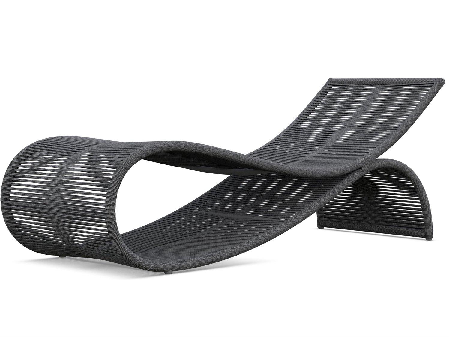 Azzurro Living Wave Aluminum Rope Chaise Lounge