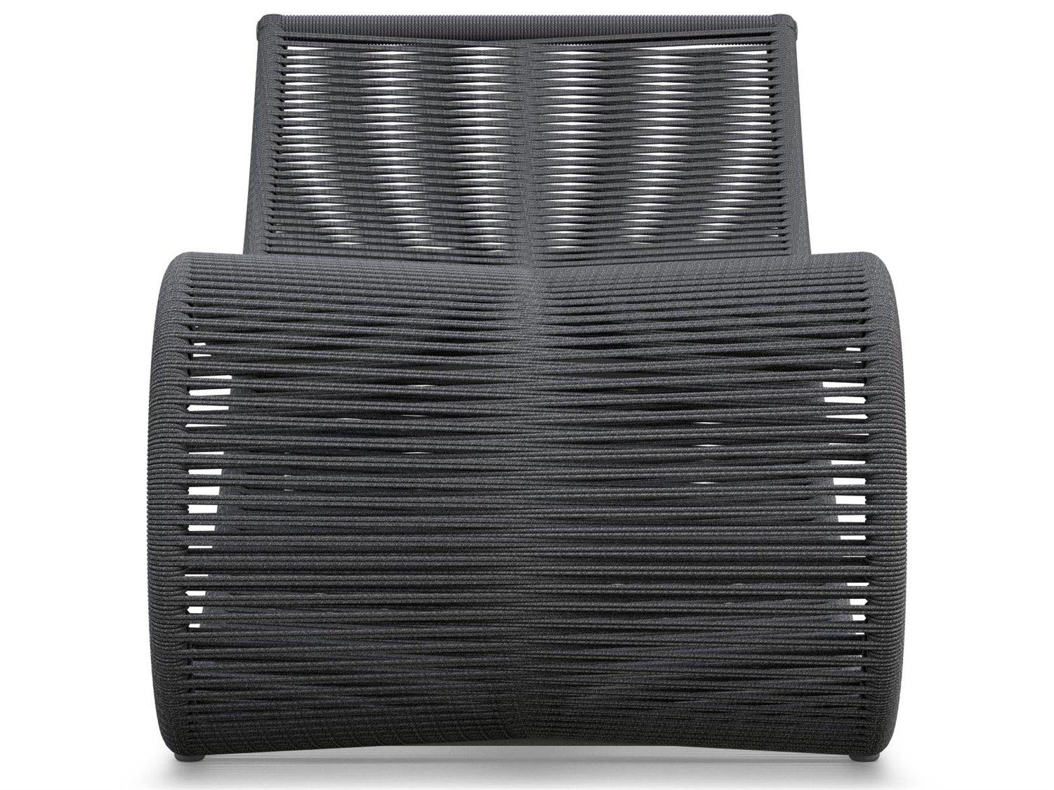 Azzurro Living Wave Aluminum Rope Chaise Lounge