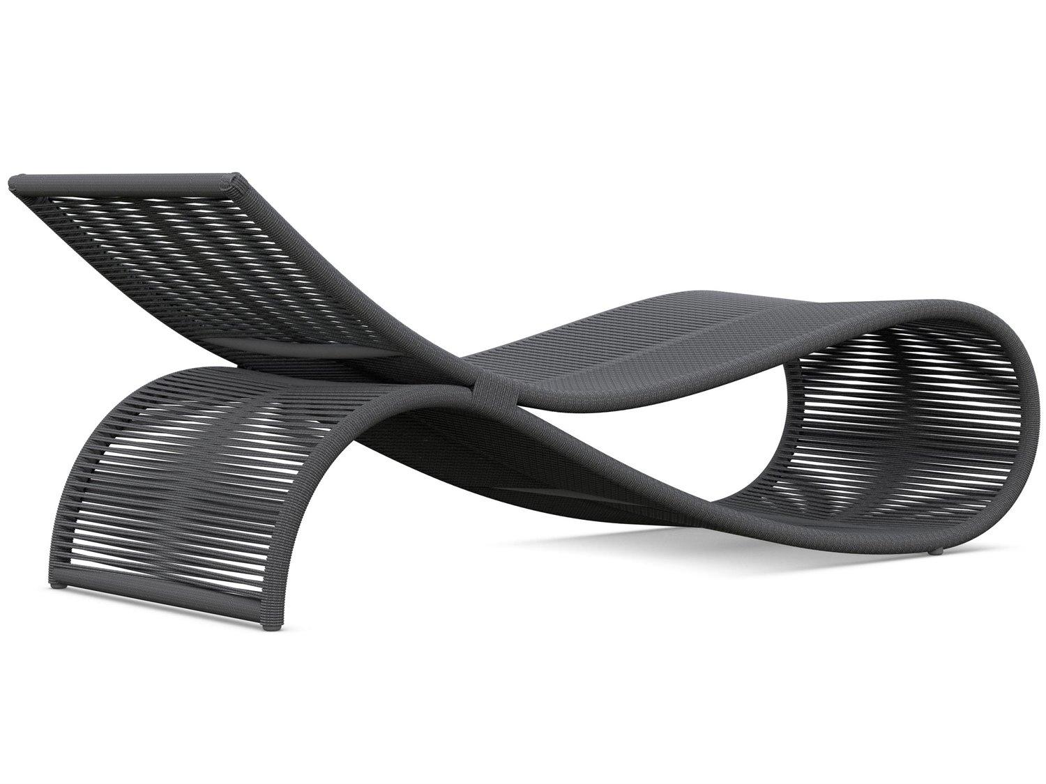 Azzurro Living Wave Aluminum Rope Chaise Lounge