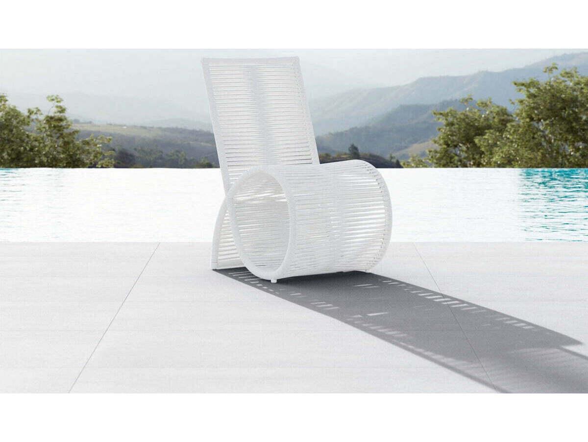 Azzurro Living Wave Aluminum Rope Dining Chair Set of 2