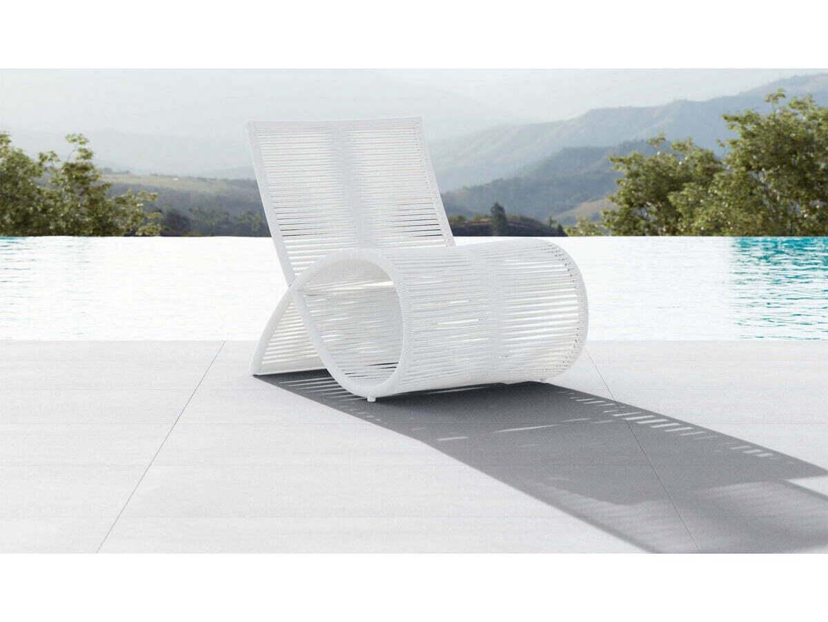 Azzurro Living Wave Aluminum Rope Lounge Chair Set of 2