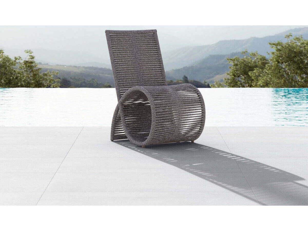 Azzurro Living Wave Aluminum Rope Dining Chair Set of 2