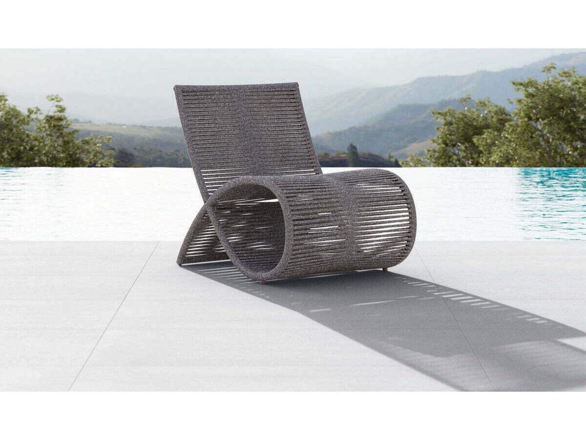 Azzurro Living Wave Aluminum Rope Lounge Chair Set of 2