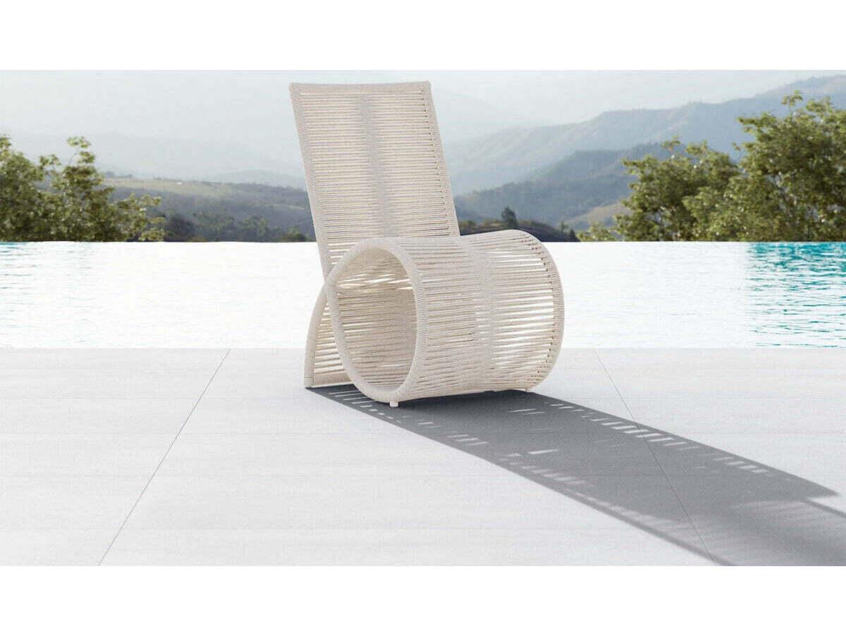 Azzurro Living Wave Aluminum Rope Dining Chair Set of 2