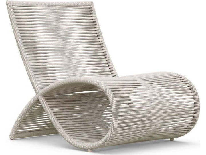 Azzurro Living Wave Aluminum Rope Lounge Chair Set of 2