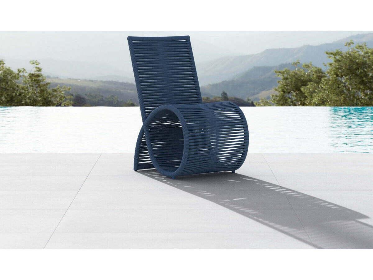 Azzurro Living Wave Aluminum Rope Dining Chair Set of 2