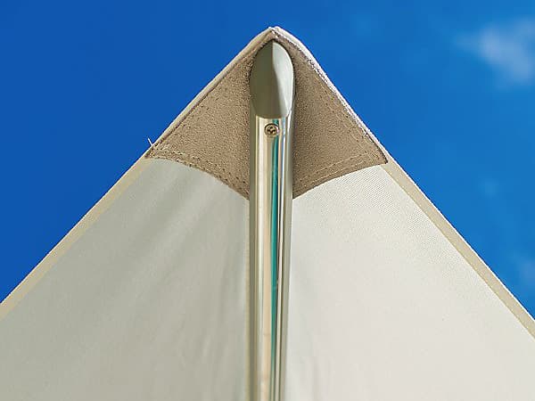 Bambrella Santa Ana Aluminum Square 6.5 Foot Pulley Lift Outdoor Patio Umbrella