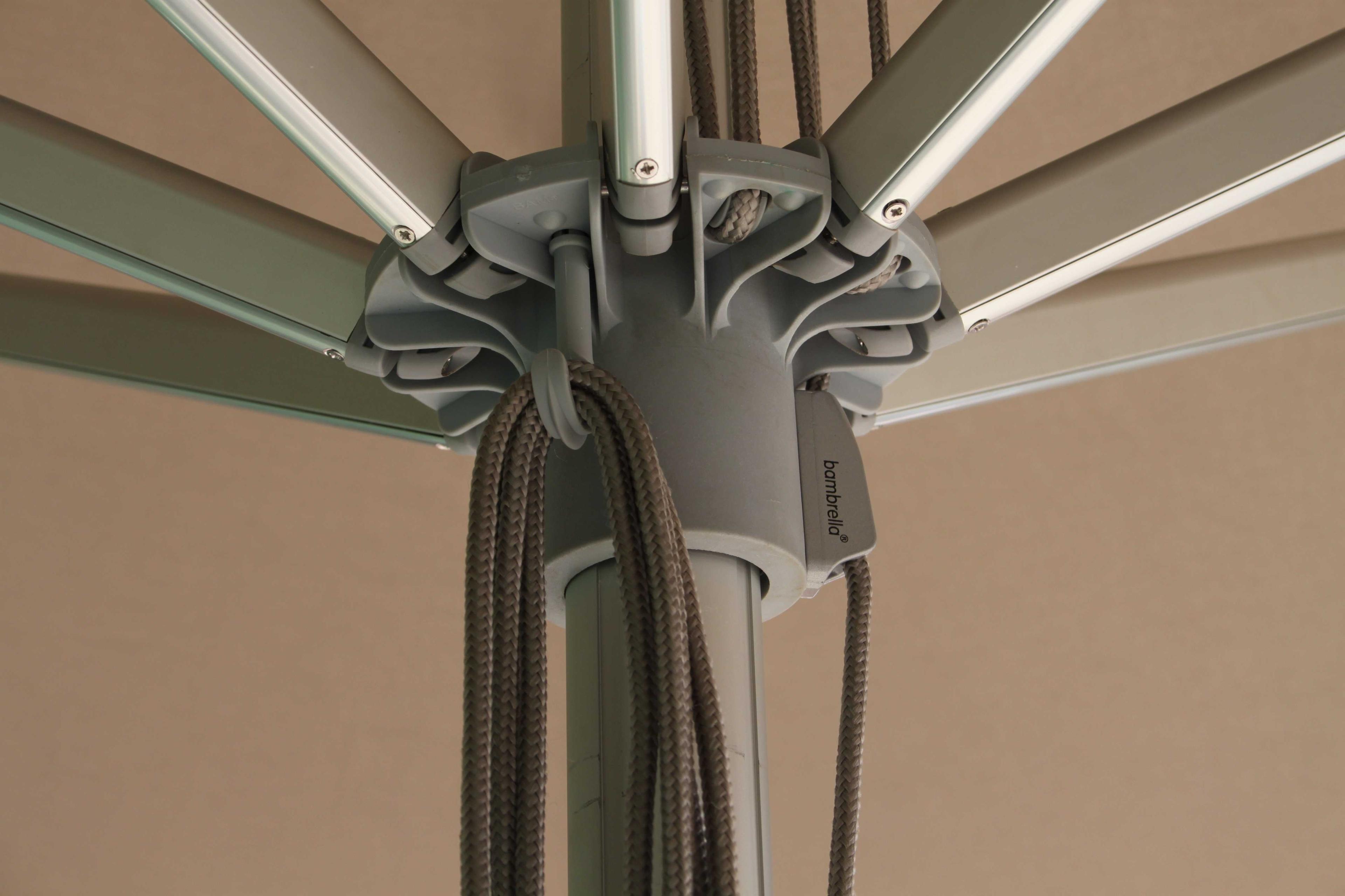 Bambrella 10 Foot Round Hurricane Aluminum Outdoor Market Umbrella