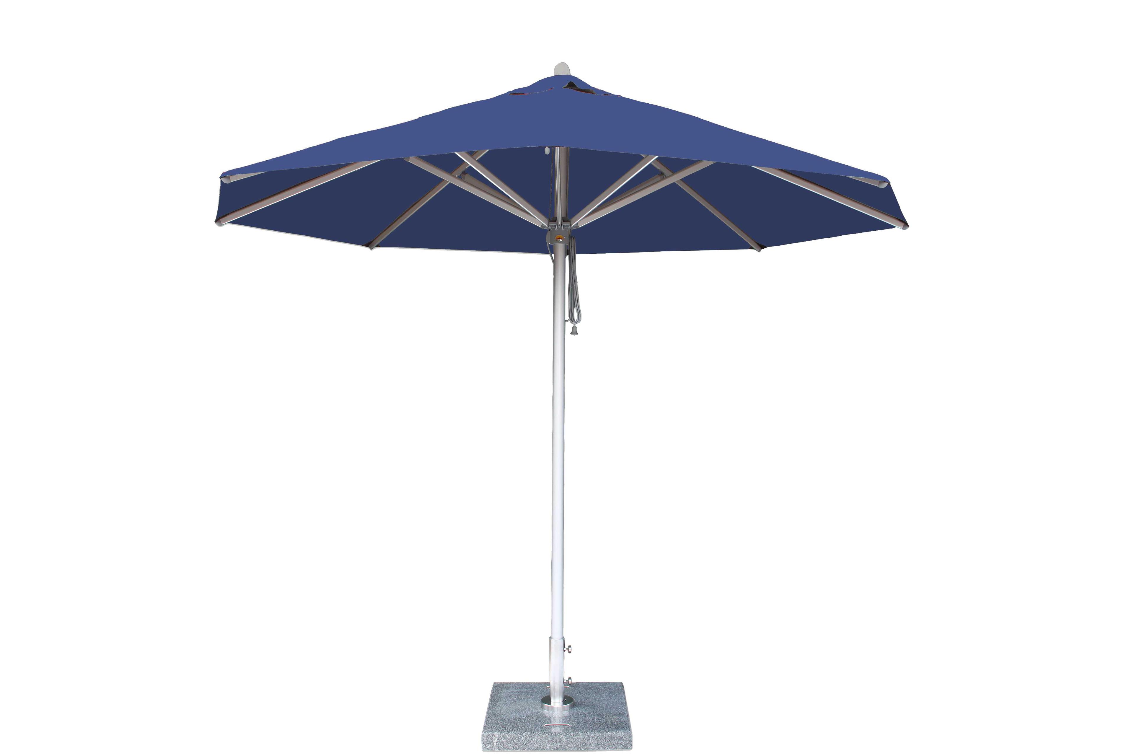 Bambrella Hurricane 11.5 Round Pulley Lift Aluminum Outdoor Umbrella