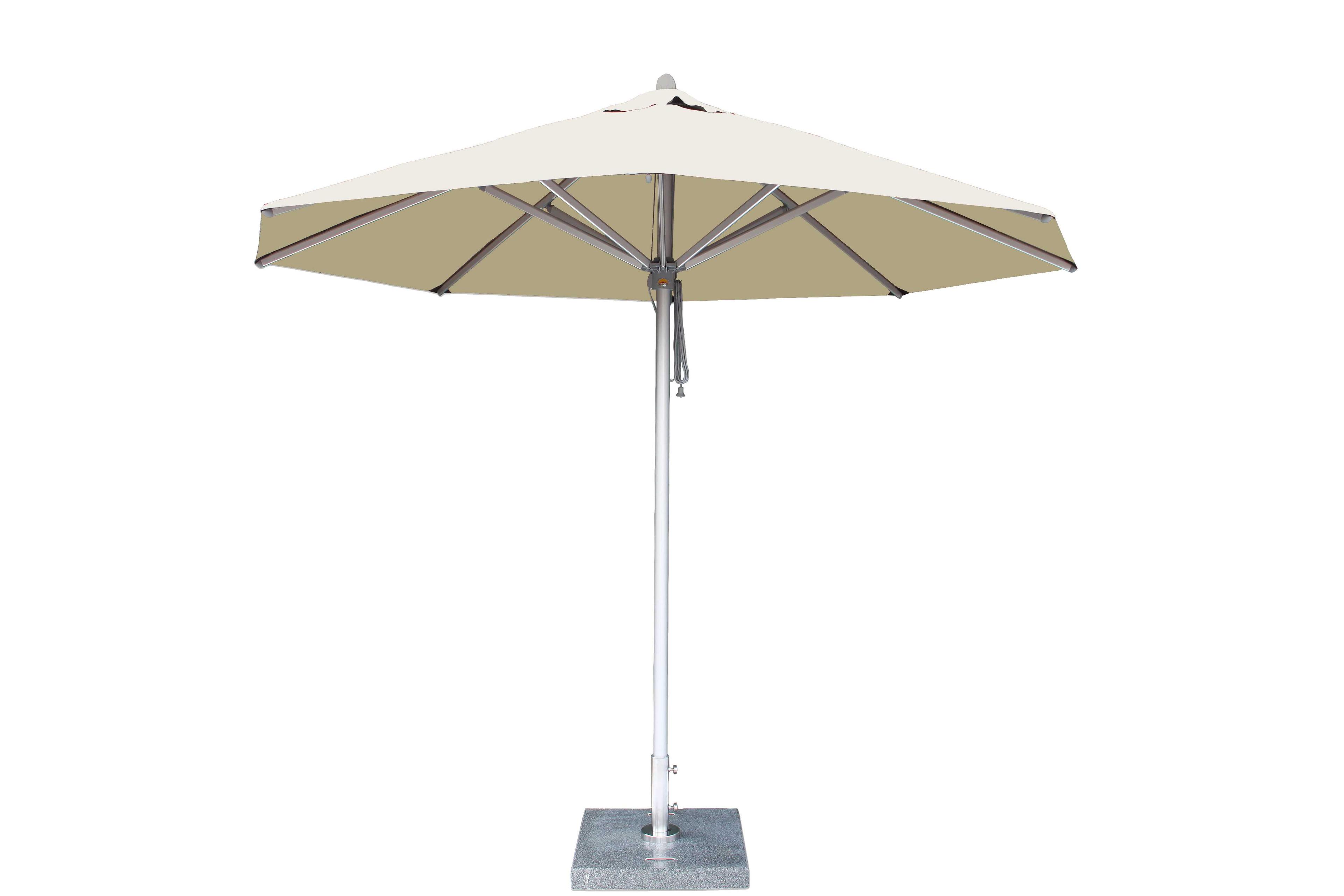 Bambrella Hurricane 11.5 Round Pulley Lift Aluminum Outdoor Umbrella