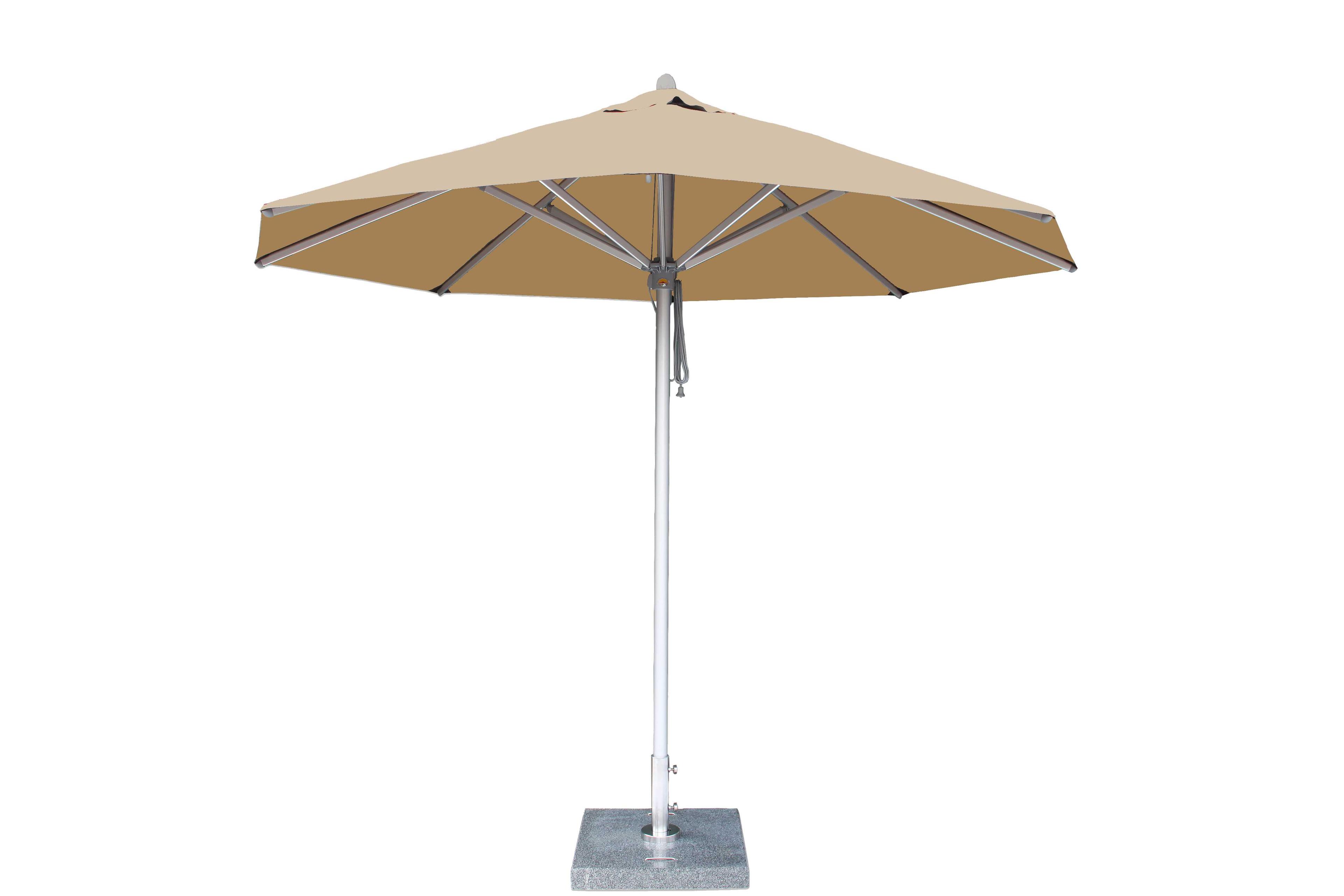 Bambrella Hurricane Aluminum 13 Foot Round Pulley Lift Patio Umbrella