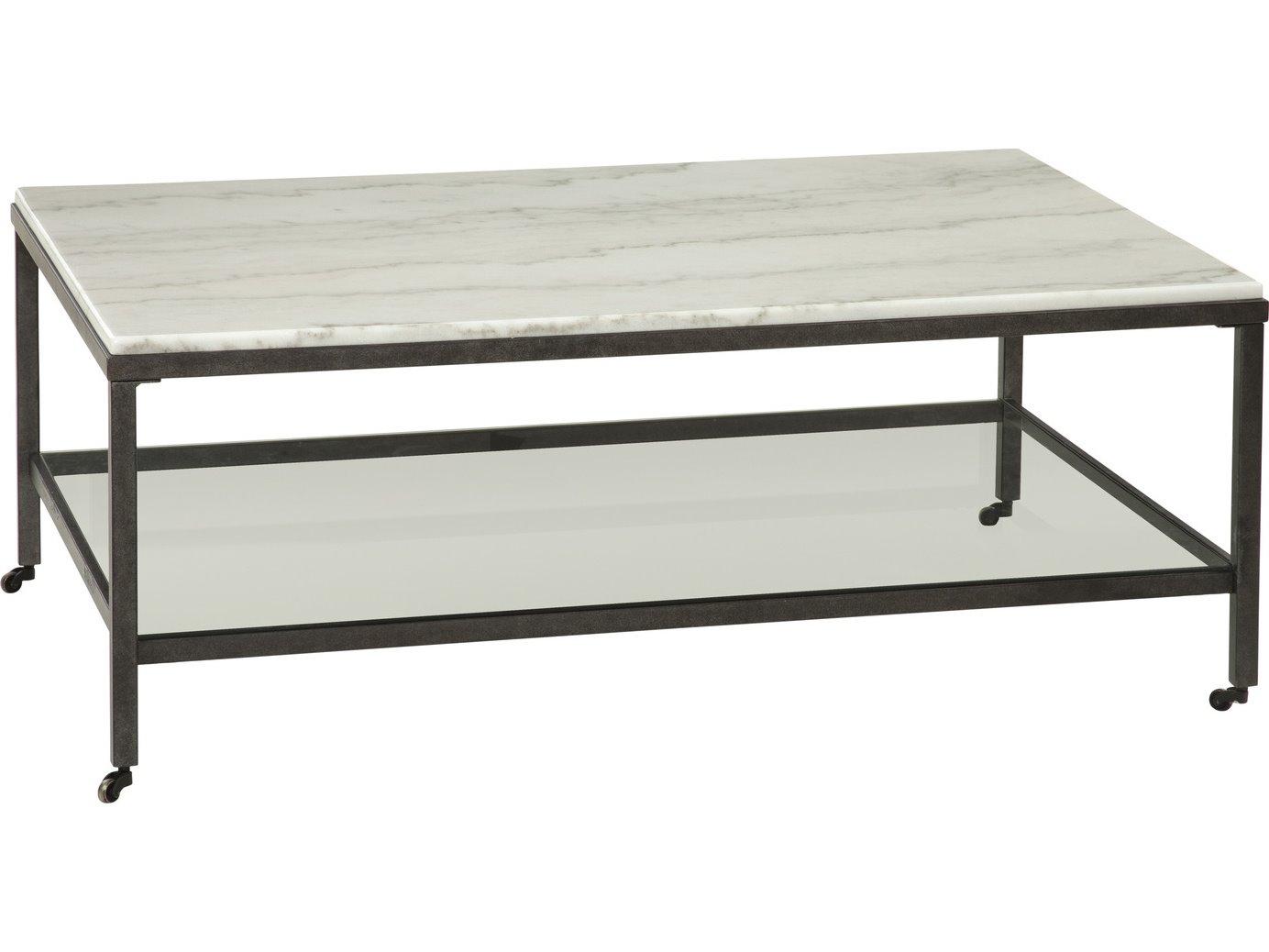 Bassett Mirror 32" White Whitman Rectangular Cocktail Table