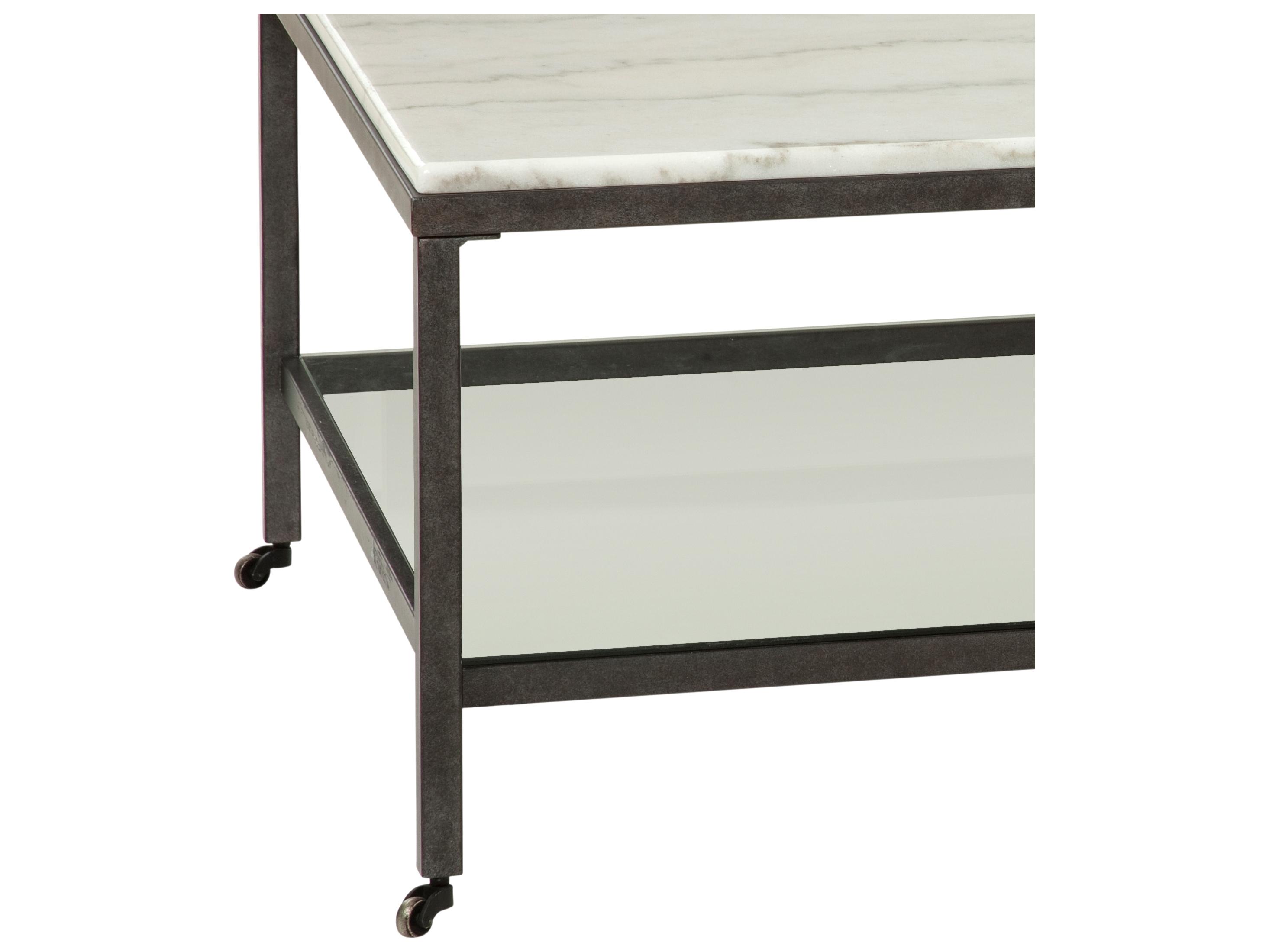 Bassett Mirror 32" White Whitman Rectangular Cocktail Table