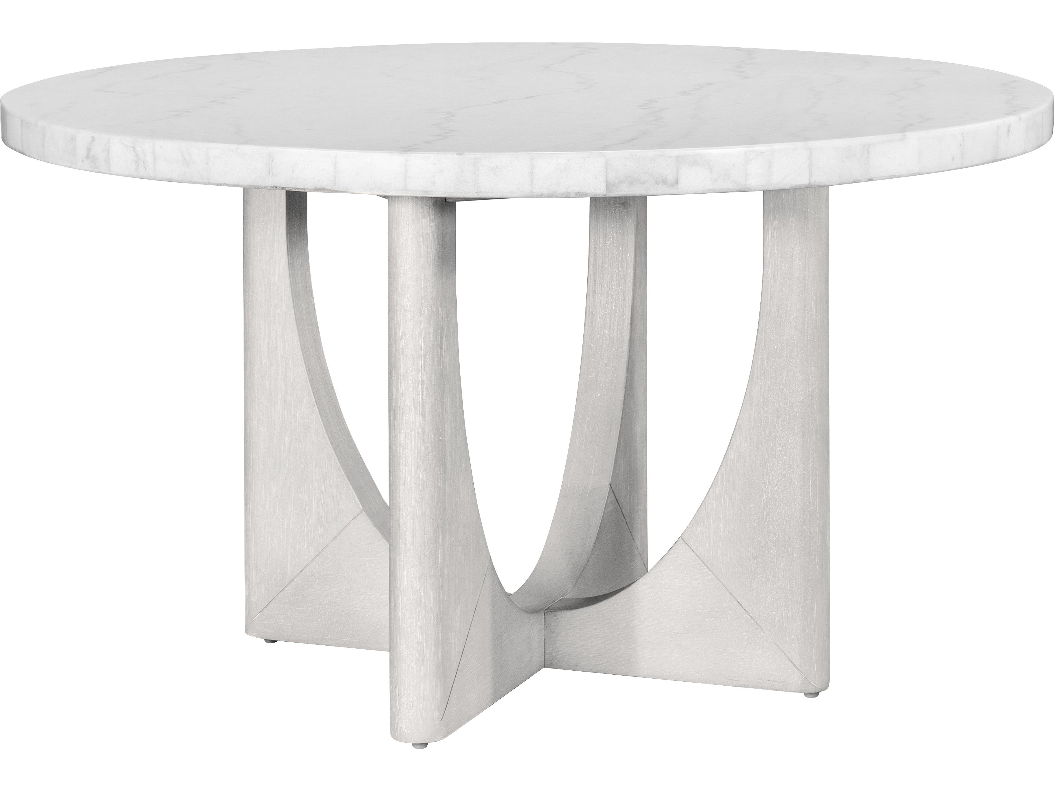 Bassett Mirror Gavin Round Marble Dining Table