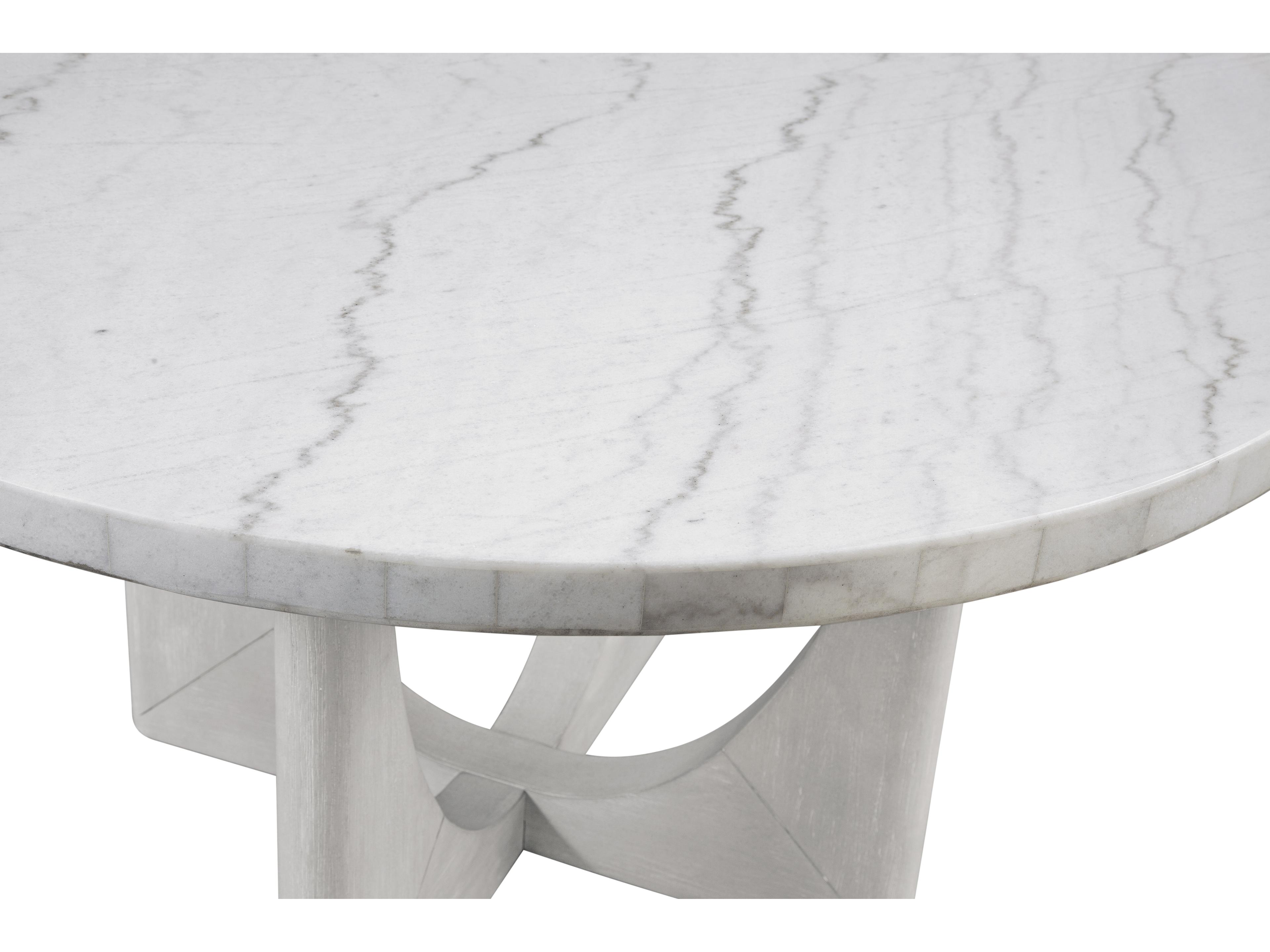 Bassett Mirror Gavin Round Marble Dining Table