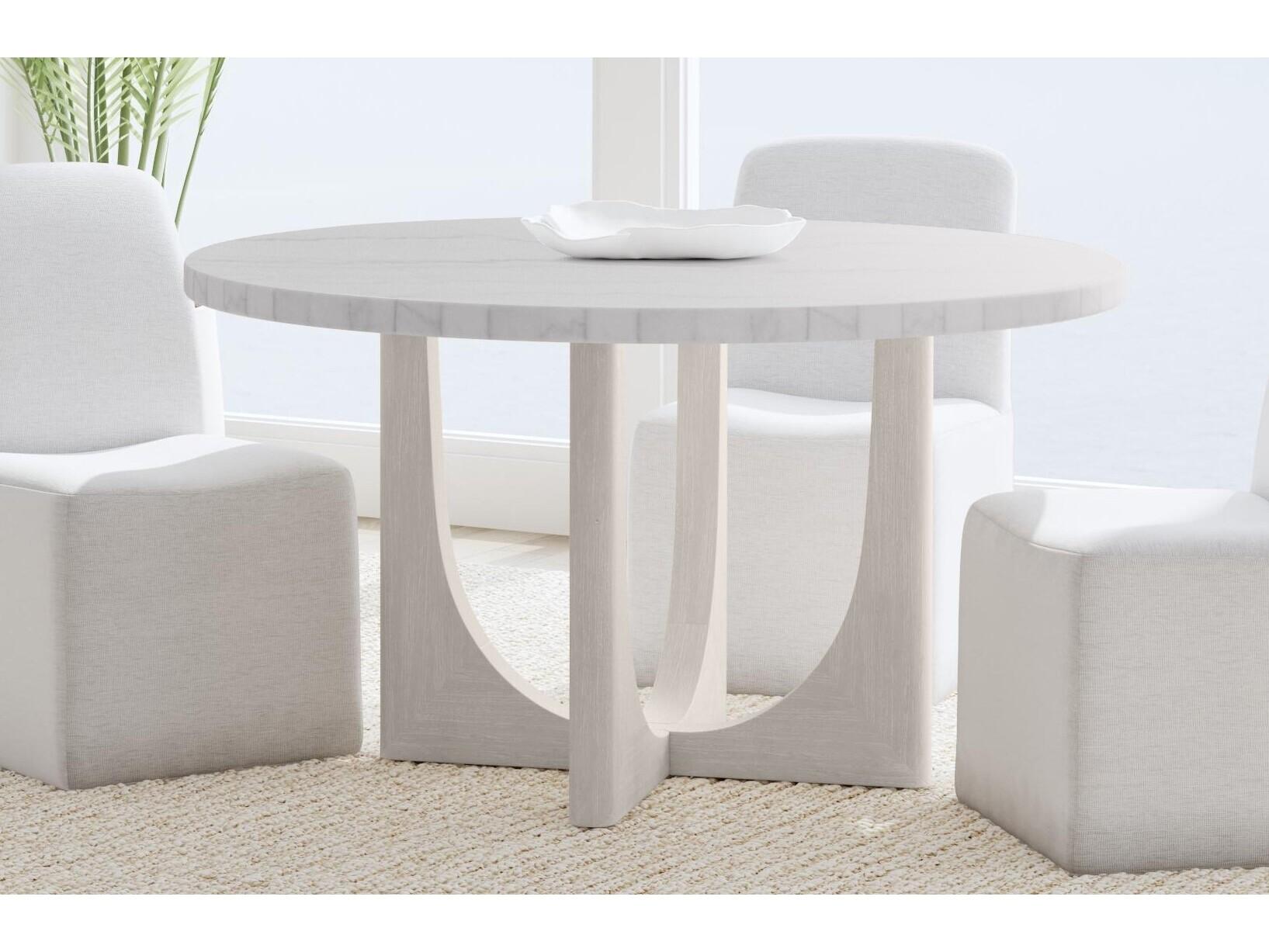 Bassett Mirror Gavin Round Marble Dining Table