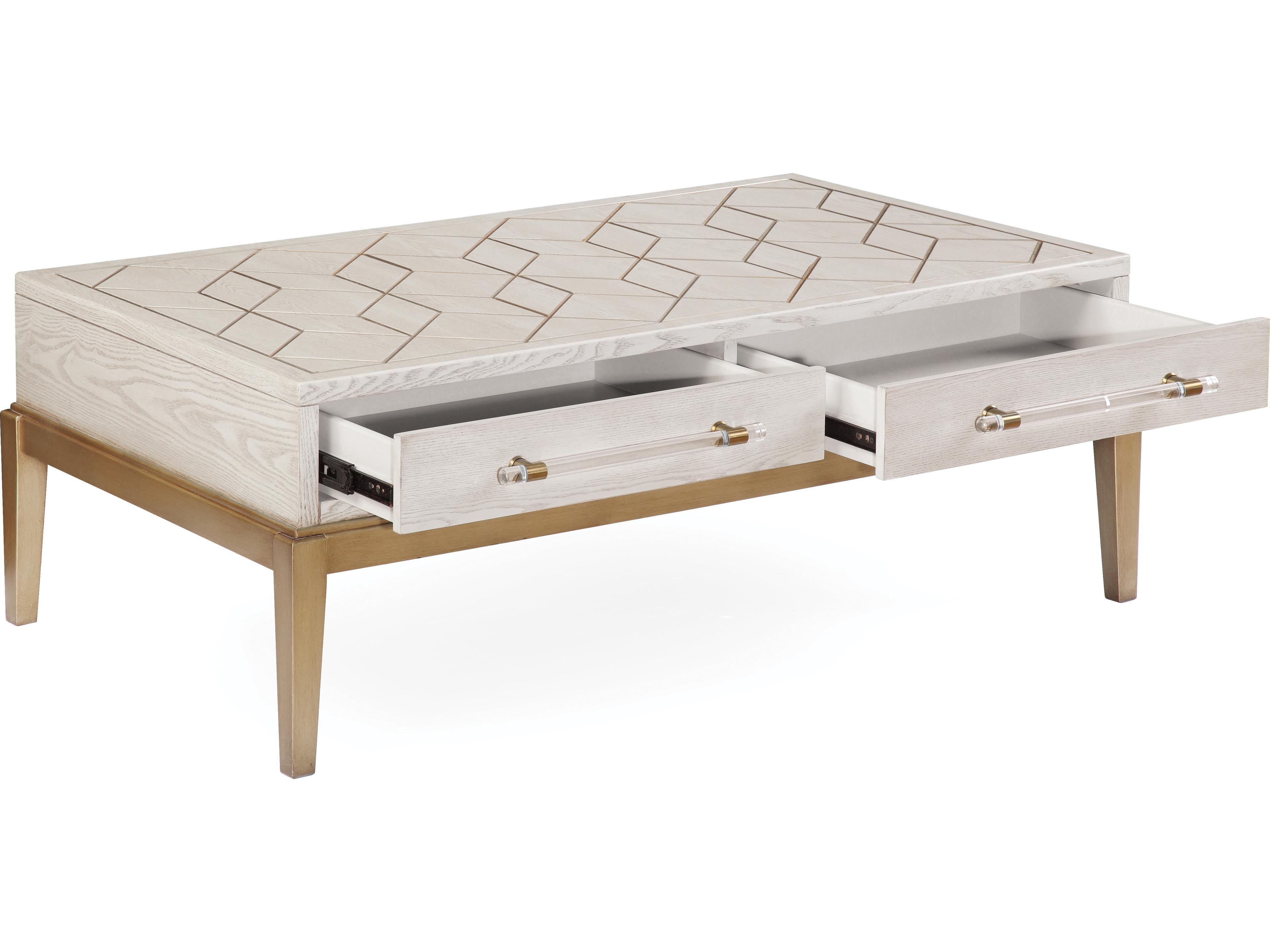 Bassett Mirror Rectangular Wood Soft Graphite Cocktail Table