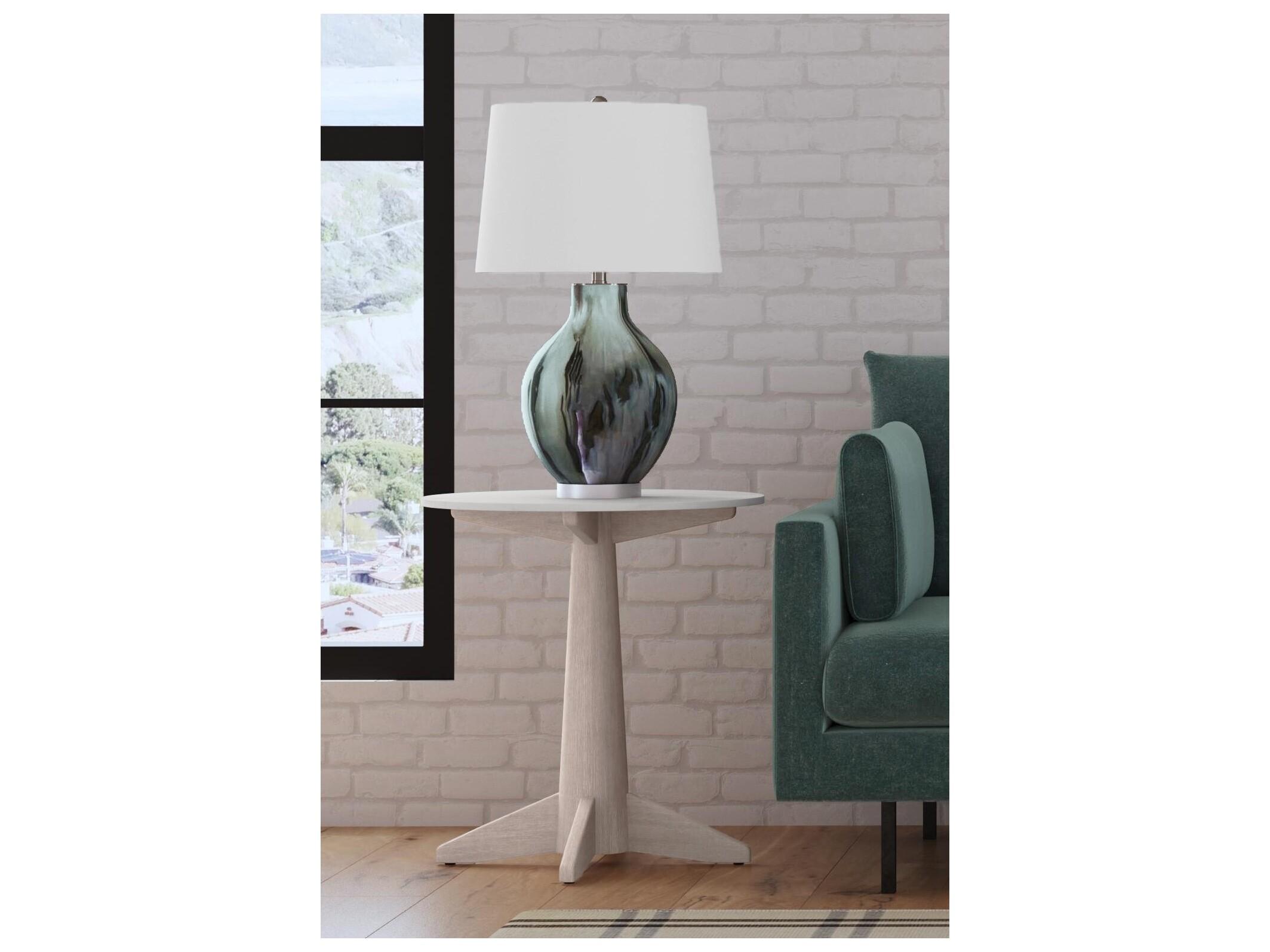 Bassett Mirror Horizons Round Marble End Table