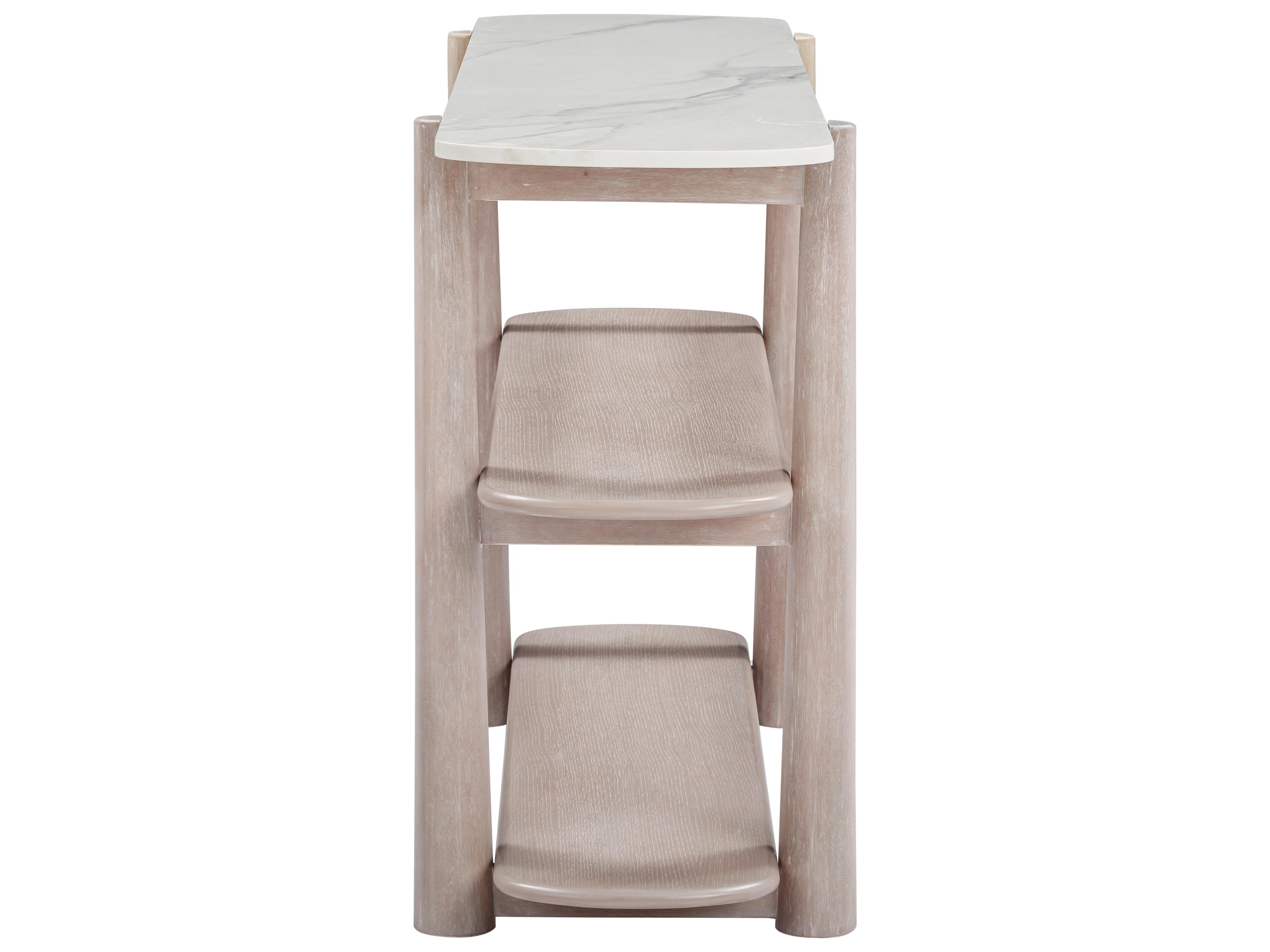 Bassett Mirror Horizons Oval Marble Console Table