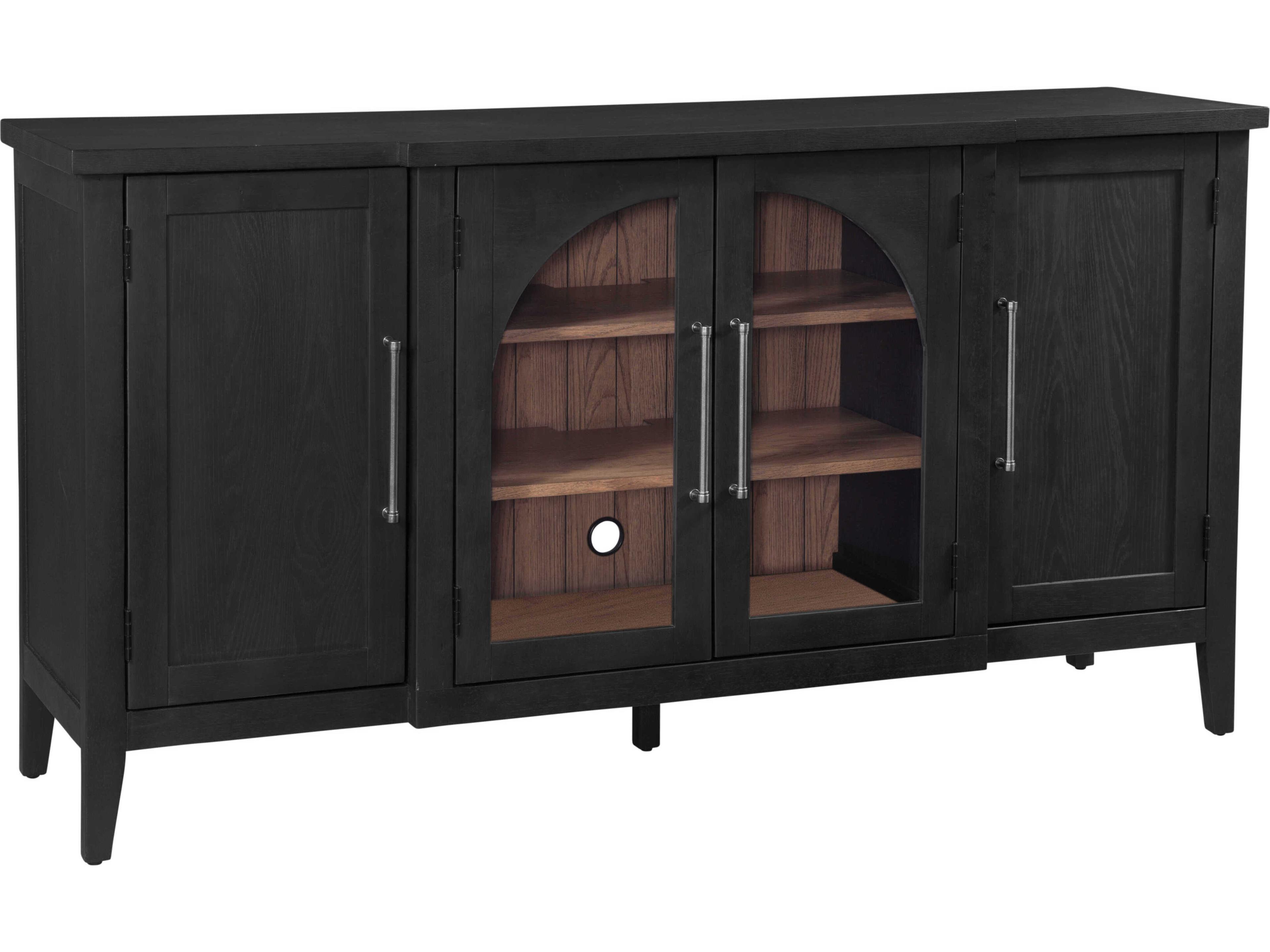 Bassett Mirror Fynn 68" Mango Wood Black Sideboard
