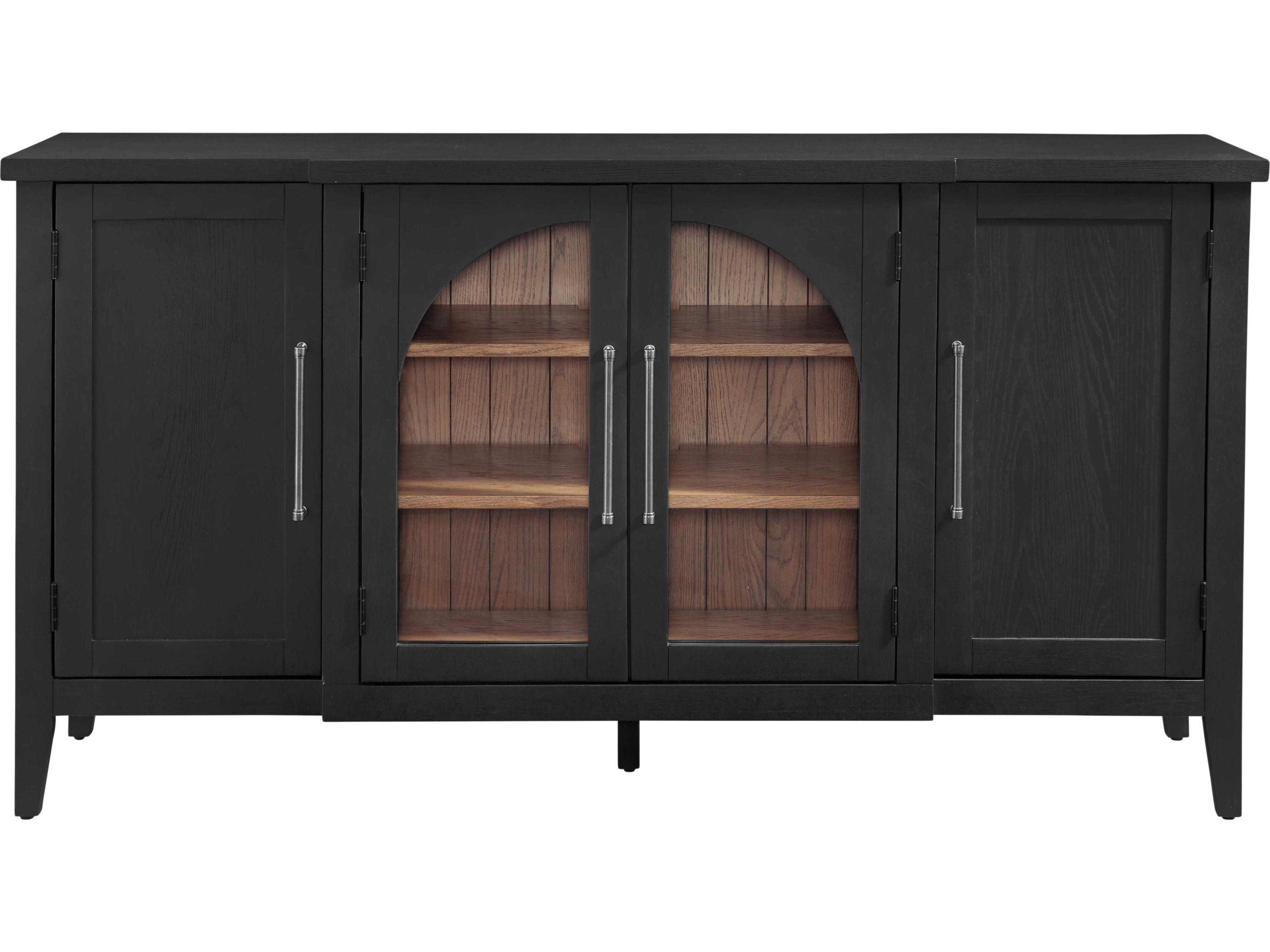 Bassett Mirror Fynn 68" Mango Wood Black Sideboard